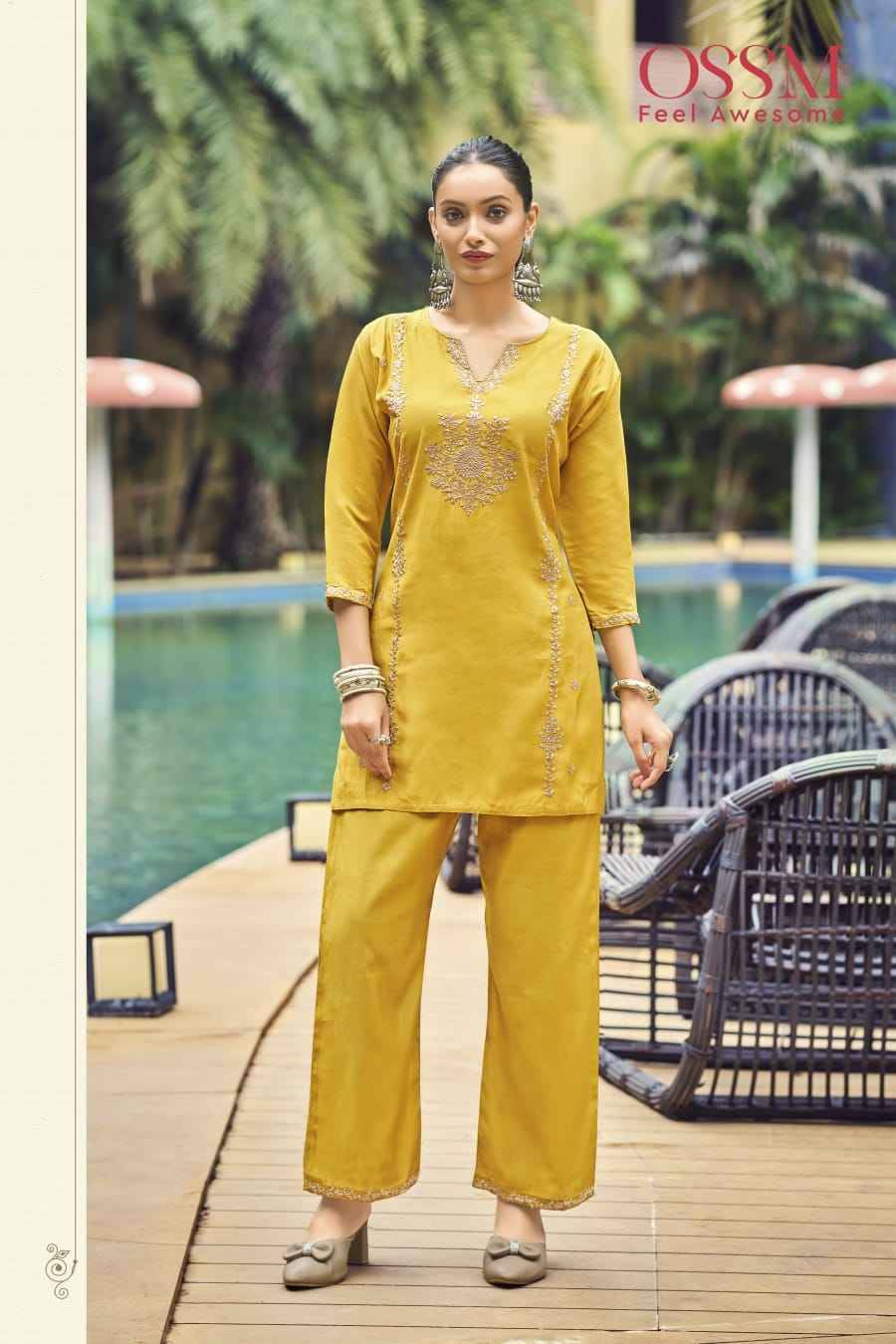 Celebrations By Ossm 1001 To 1006 Series Designer Stylish Fancy Colorful Beautiful Party Wear & Ethnic Wear Collection Viscose Silk Co-Ord At Wholesale Price