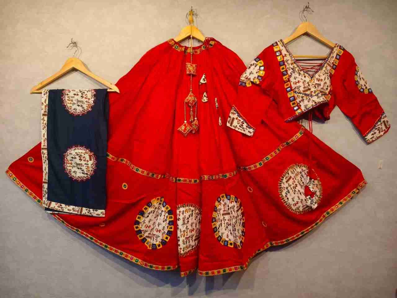 Ah-Butto By Fashid Wholesale 01 To 05 Series Navratri Wear Collection Beautiful Stylish Colorful Fancy Party Wear & Occasional Wear Pure Jam Cotton Lehengas At Wholesale Price