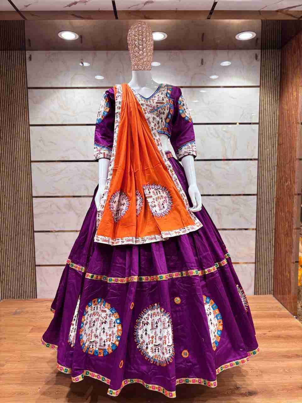 Ah-Butto By Fashid Wholesale 01 To 05 Series Navratri Wear Collection Beautiful Stylish Colorful Fancy Party Wear & Occasional Wear Pure Jam Cotton Lehengas At Wholesale Price