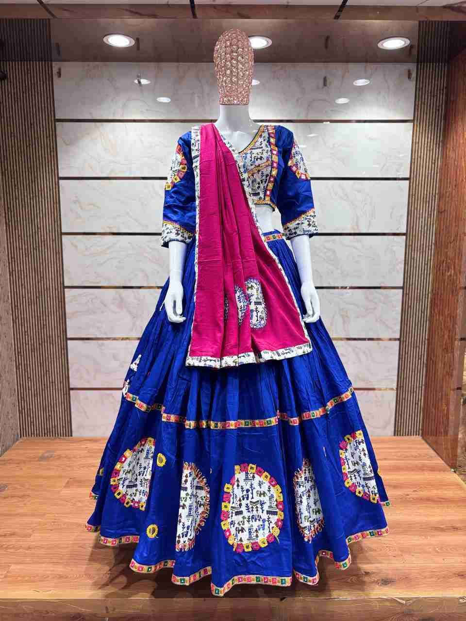 Ah-Butto By Fashid Wholesale 01 To 05 Series Navratri Wear Collection Beautiful Stylish Colorful Fancy Party Wear & Occasional Wear Pure Jam Cotton Lehengas At Wholesale Price