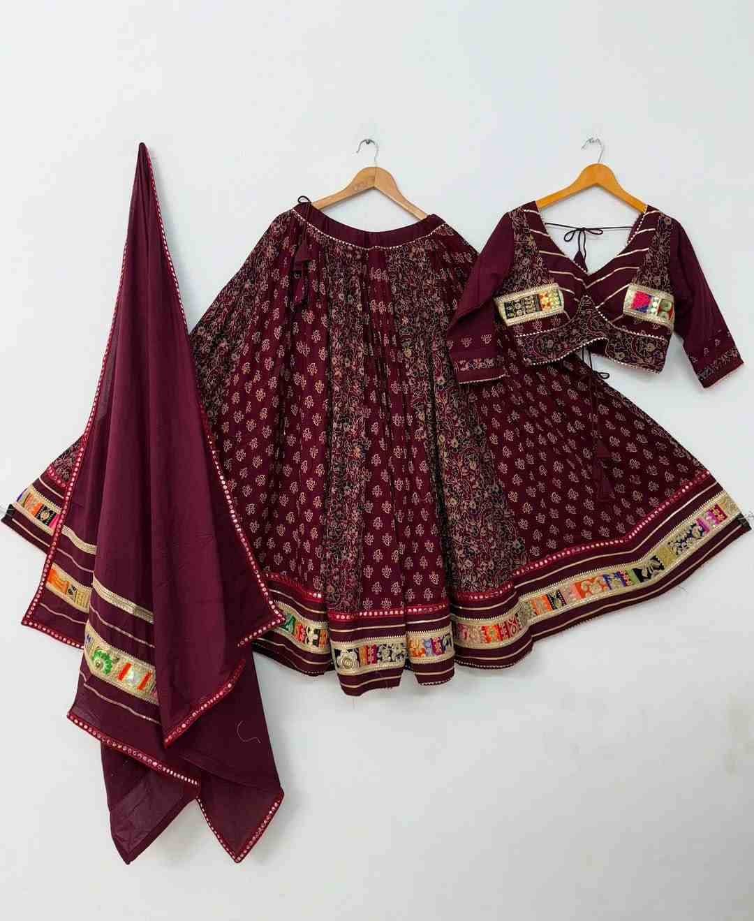 Ah-06 By Fashid Wholesale 01 To 02 Series Navratri Wear Collection Beautiful Stylish Colorful Fancy Party Wear & Occasional Wear Pure Ajrak Print Lehengas At Wholesale Price