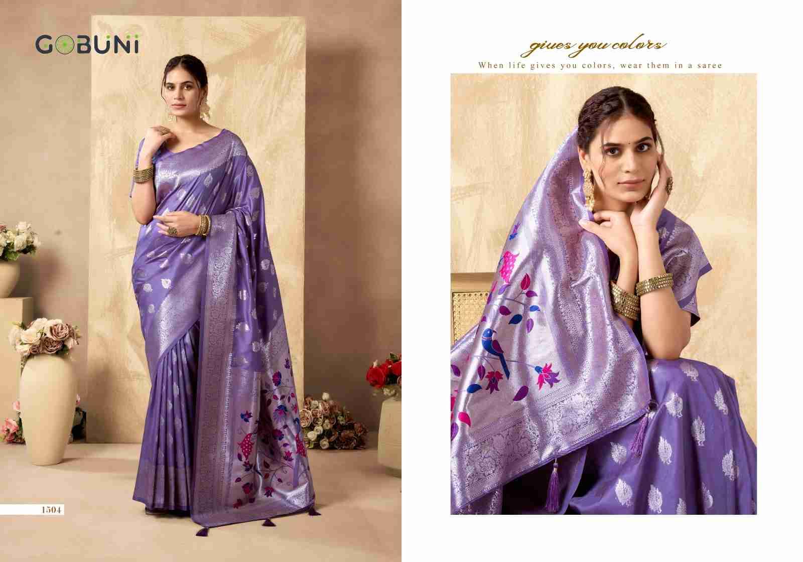 Shagun Silk By Gobuni 1501 To 1504 Series Indian Traditional Wear Collection Beautiful Stylish Fancy Colorful Party Wear & Occasional Wear Silk Sarees At Wholesale Price