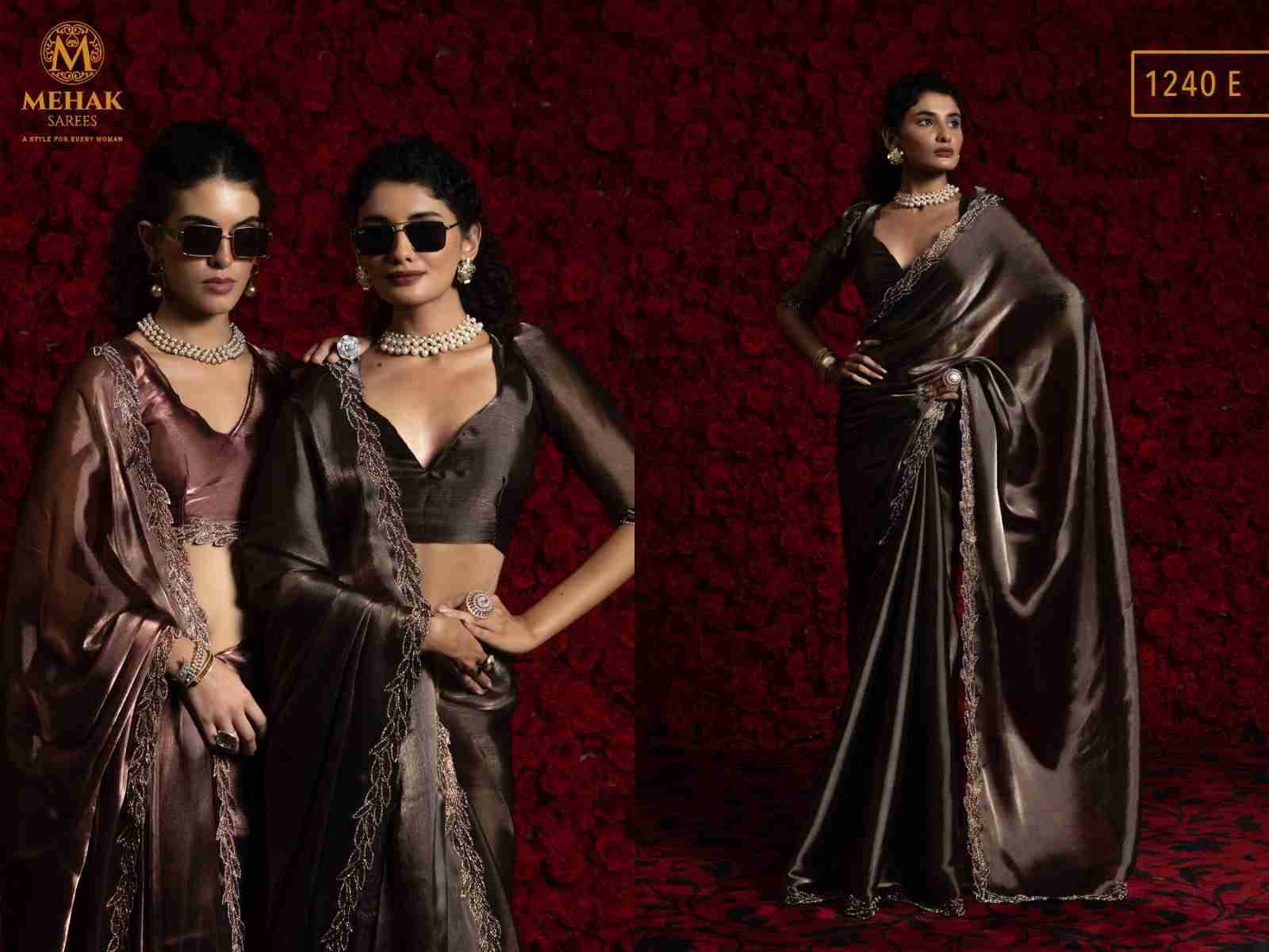 Mehak 1240 Colours By Mehak 1240-A To 1240-F Series Indian Traditional Wear Collection Beautiful Stylish Fancy Colorful Party Wear & Occasional Wear Chiffon Sarees At Wholesale Price