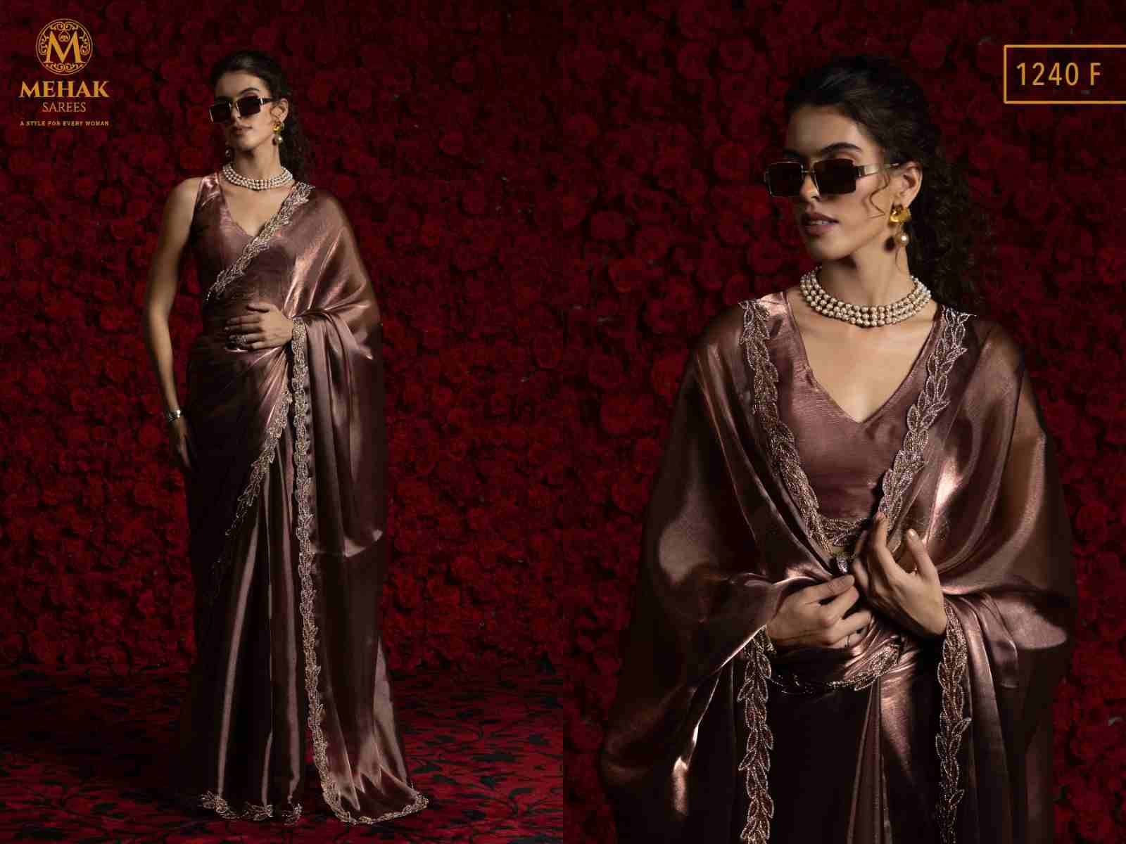 Mehak 1240 Colours By Mehak 1240-A To 1240-F Series Indian Traditional Wear Collection Beautiful Stylish Fancy Colorful Party Wear & Occasional Wear Chiffon Sarees At Wholesale Price