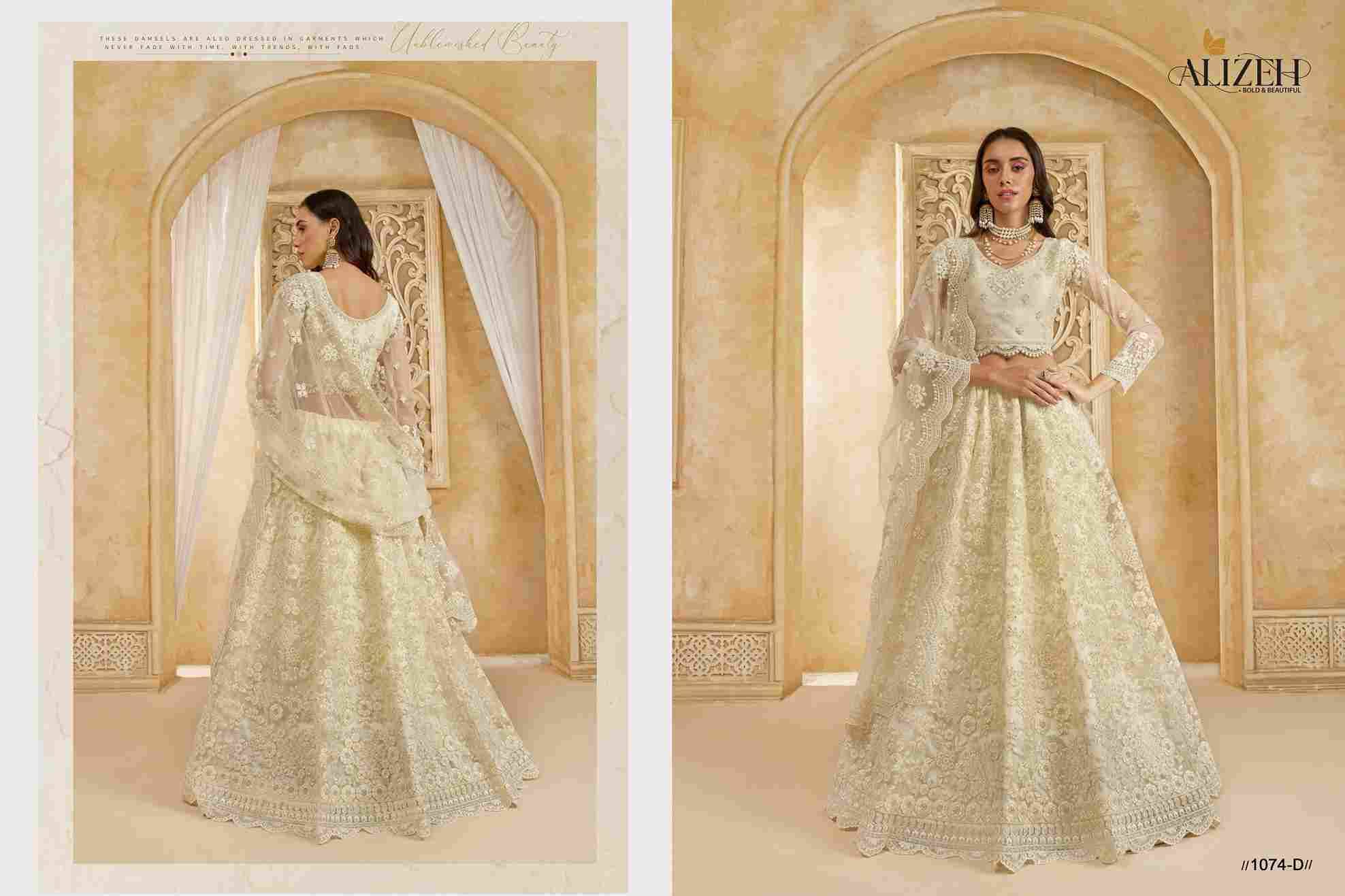 The White Bride Vol-2 By Alizeh Beautiful Colorful Fancy Wedding Collection Occasional Wear & Party Wear Net Lehengas At Wholesale Price