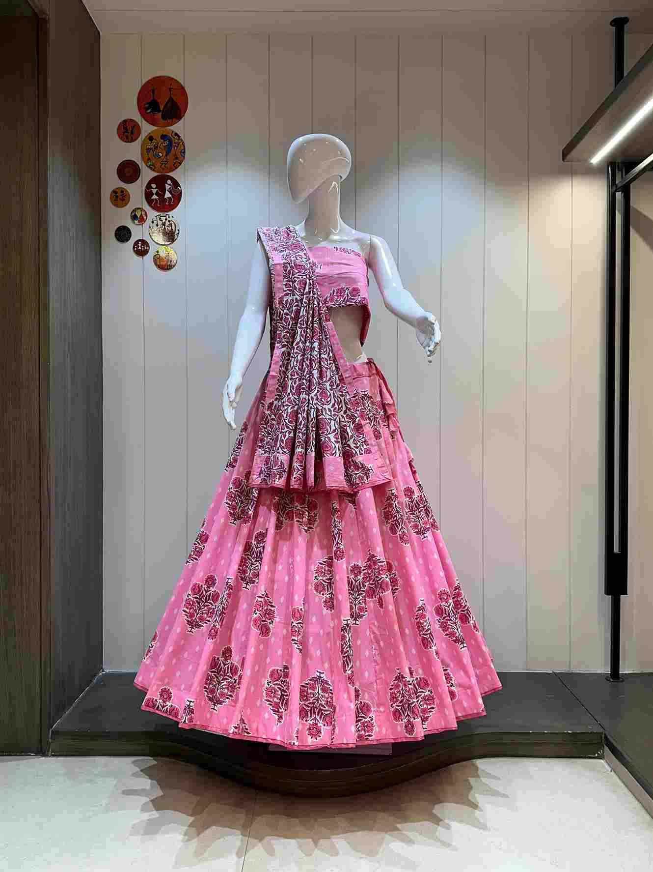 Ah-11 By Fashid Wholesale 01 To 09 Series Navratri Wear Collection Beautiful Stylish Colorful Fancy Party Wear & Occasional Wear Pure Cambric Cotton Lehengas At Wholesale Price