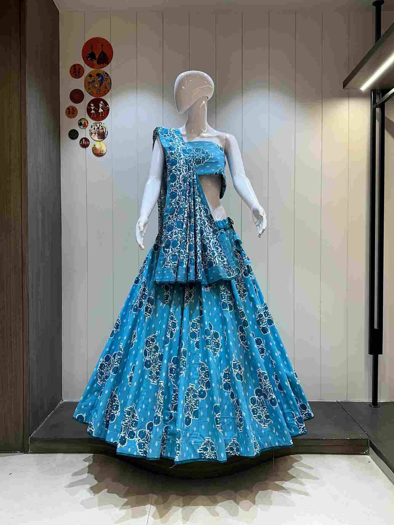 Ah-11 By Fashid Wholesale 01 To 09 Series Navratri Wear Collection Beautiful Stylish Colorful Fancy Party Wear & Occasional Wear Pure Cambric Cotton Lehengas At Wholesale Price