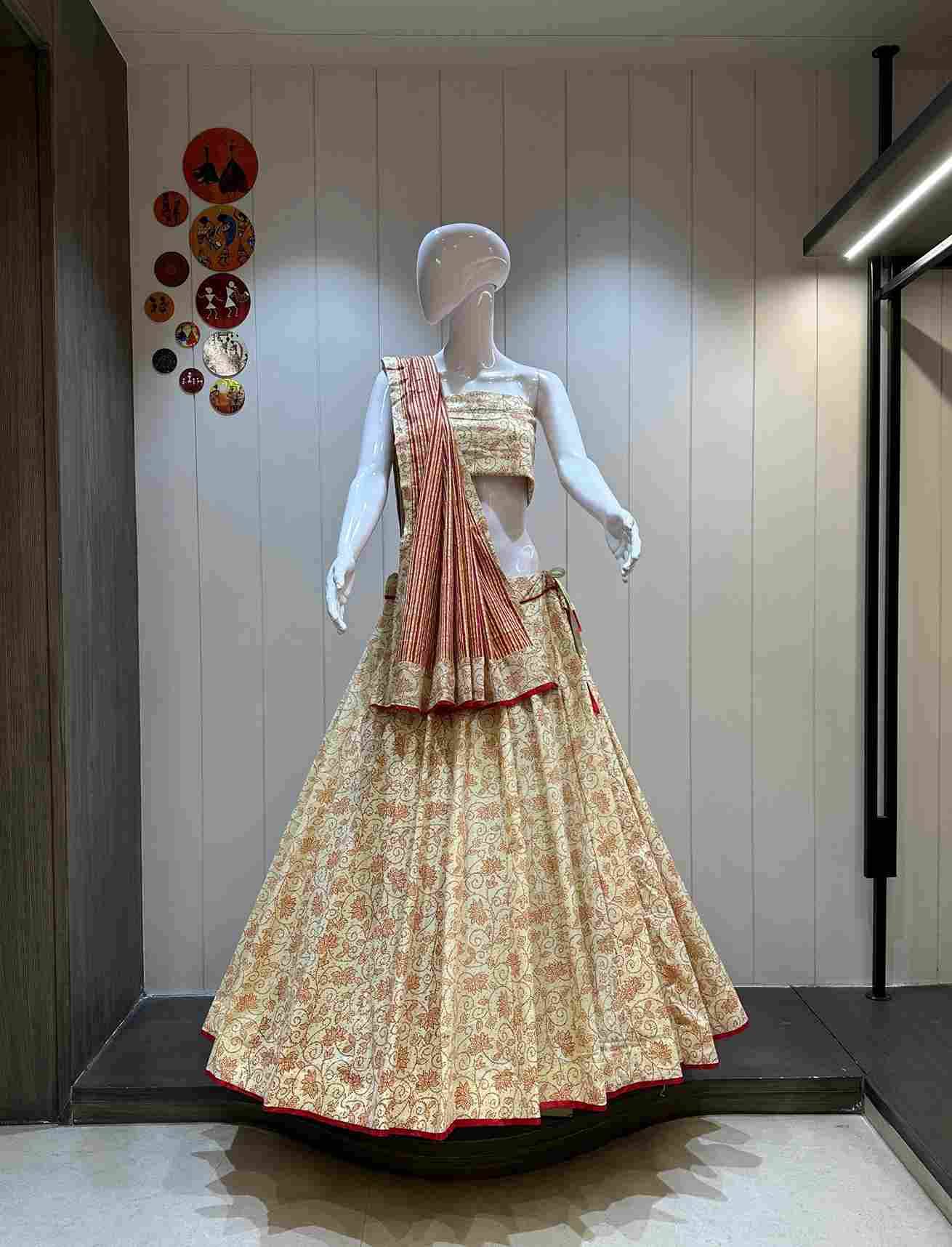 Ah-11 By Fashid Wholesale 01 To 09 Series Navratri Wear Collection Beautiful Stylish Colorful Fancy Party Wear & Occasional Wear Pure Cambric Cotton Lehengas At Wholesale Price