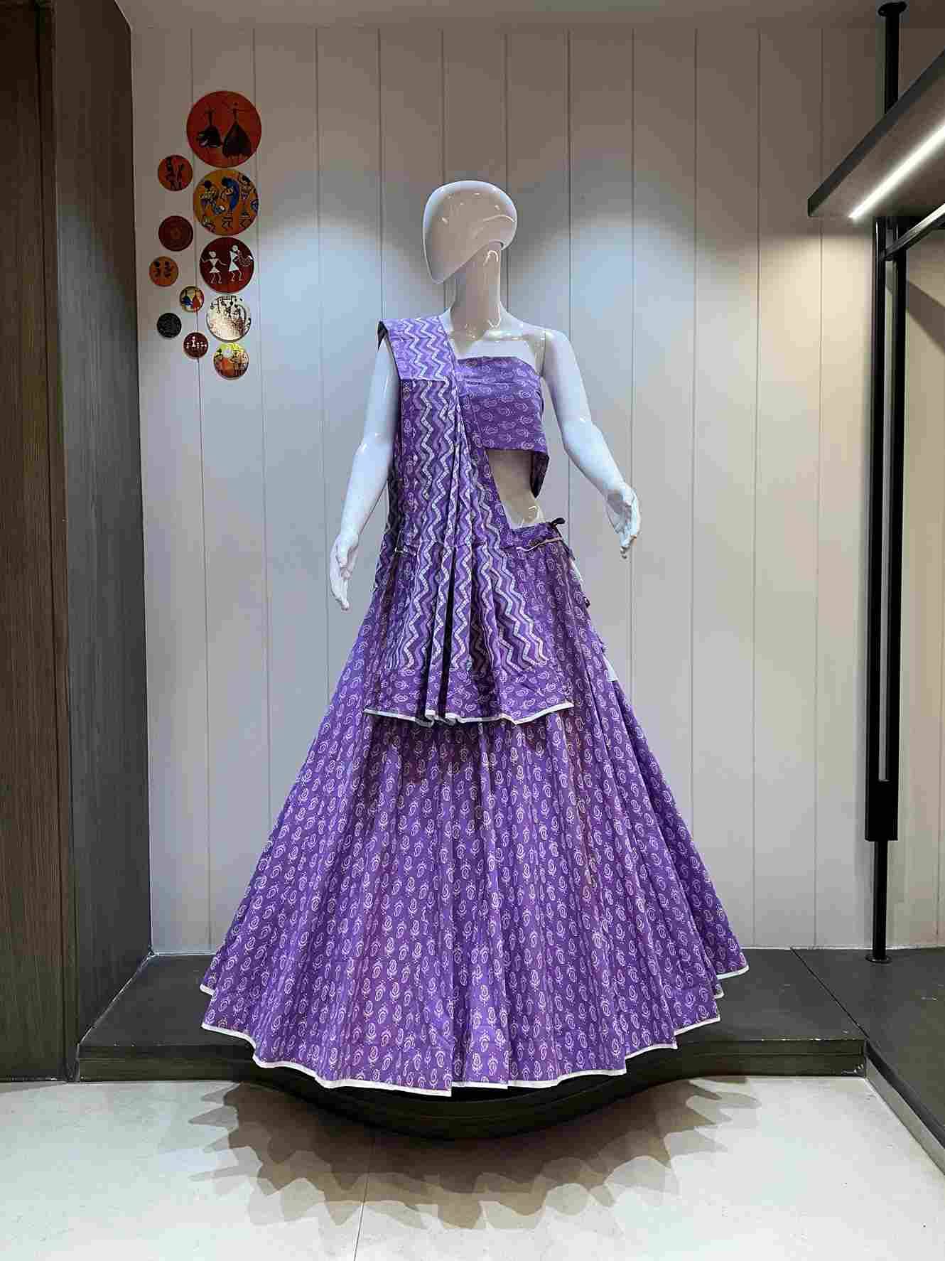 Ah-11 By Fashid Wholesale 01 To 09 Series Navratri Wear Collection Beautiful Stylish Colorful Fancy Party Wear & Occasional Wear Pure Cambric Cotton Lehengas At Wholesale Price