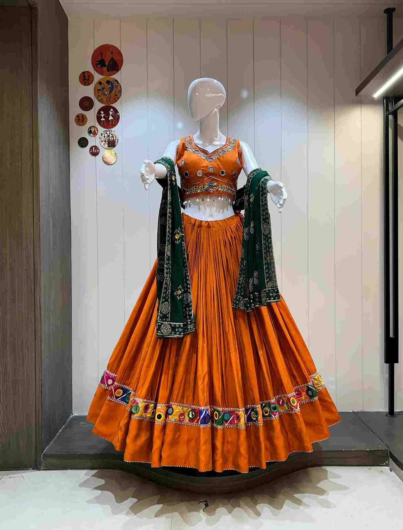 Ah-12 By Fashid Wholesale 01 To 08 Series Navratri Wear Collection Beautiful Stylish Colorful Fancy Party Wear & Occasional Wear Pure Cambric Cotton Lehengas At Wholesale Price
