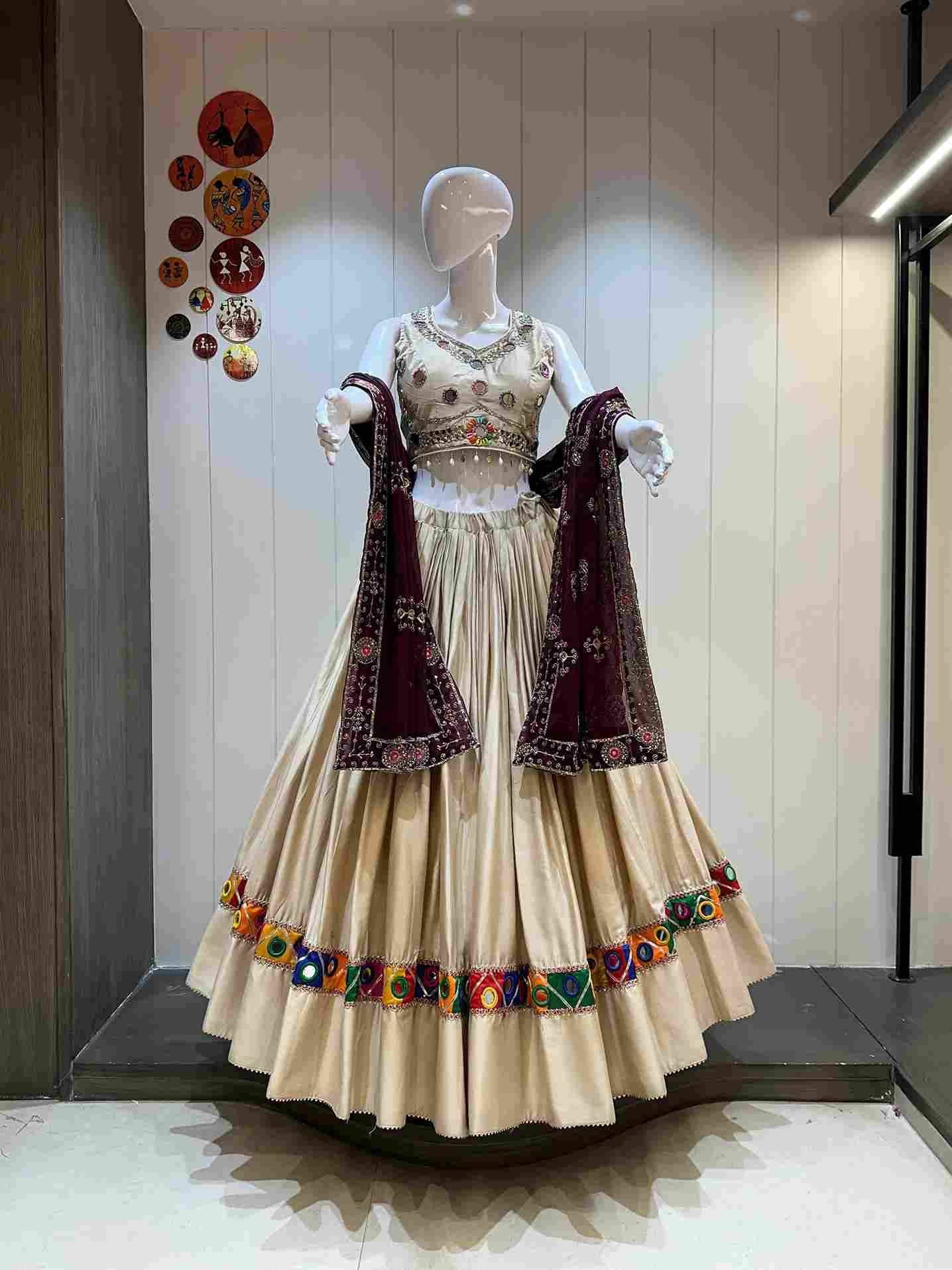 Ah-12 By Fashid Wholesale 01 To 08 Series Navratri Wear Collection Beautiful Stylish Colorful Fancy Party Wear & Occasional Wear Pure Cambric Cotton Lehengas At Wholesale Price