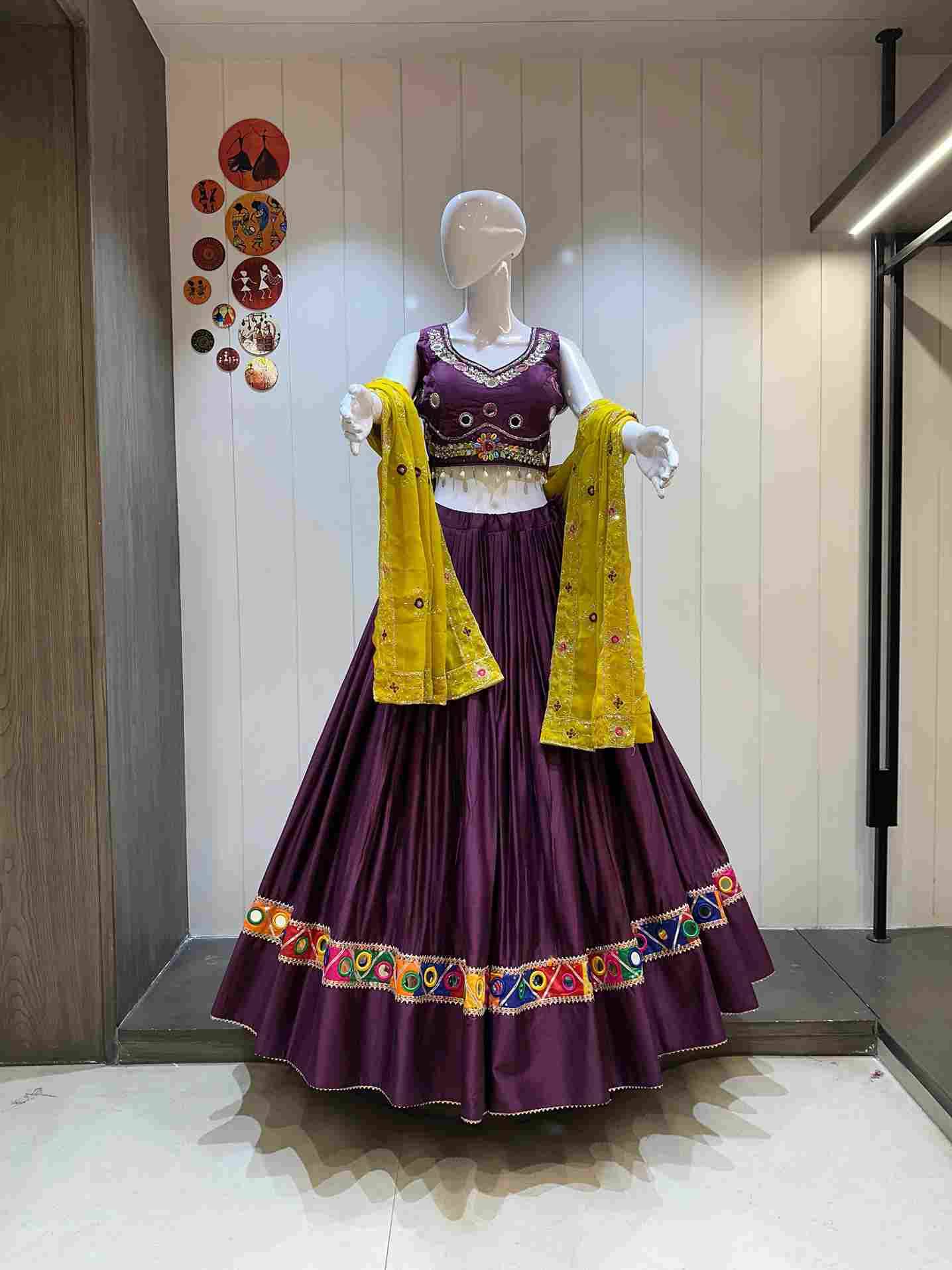 Ah-12 By Fashid Wholesale 01 To 08 Series Navratri Wear Collection Beautiful Stylish Colorful Fancy Party Wear & Occasional Wear Pure Cambric Cotton Lehengas At Wholesale Price