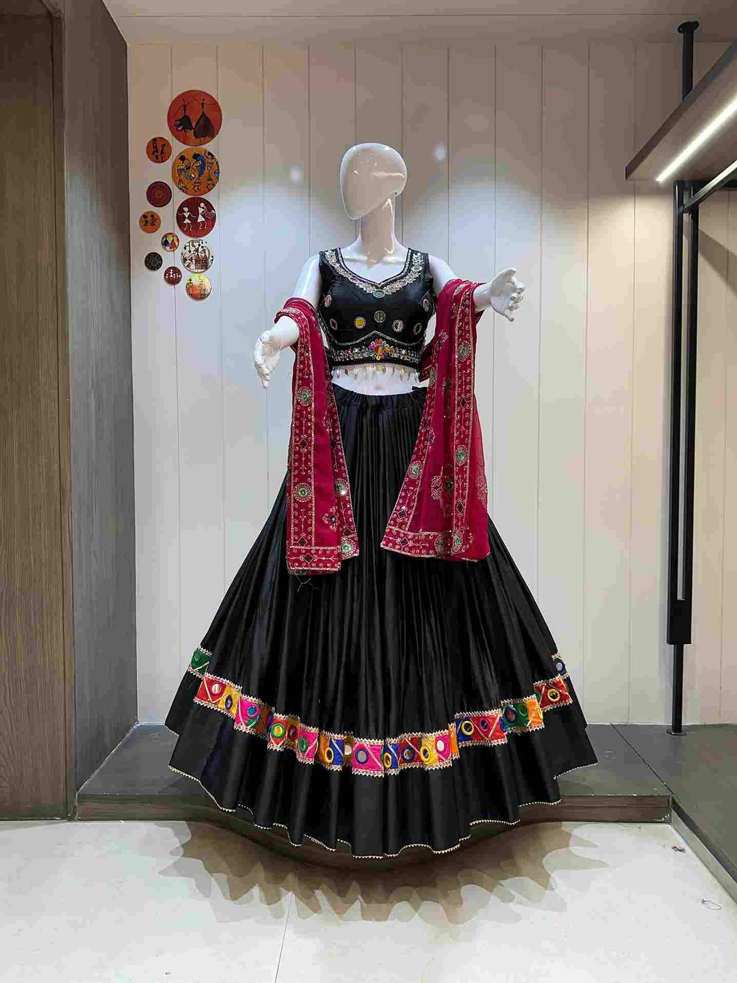 Ah-12 By Fashid Wholesale 01 To 08 Series Navratri Wear Collection Beautiful Stylish Colorful Fancy Party Wear & Occasional Wear Pure Cambric Cotton Lehengas At Wholesale Price