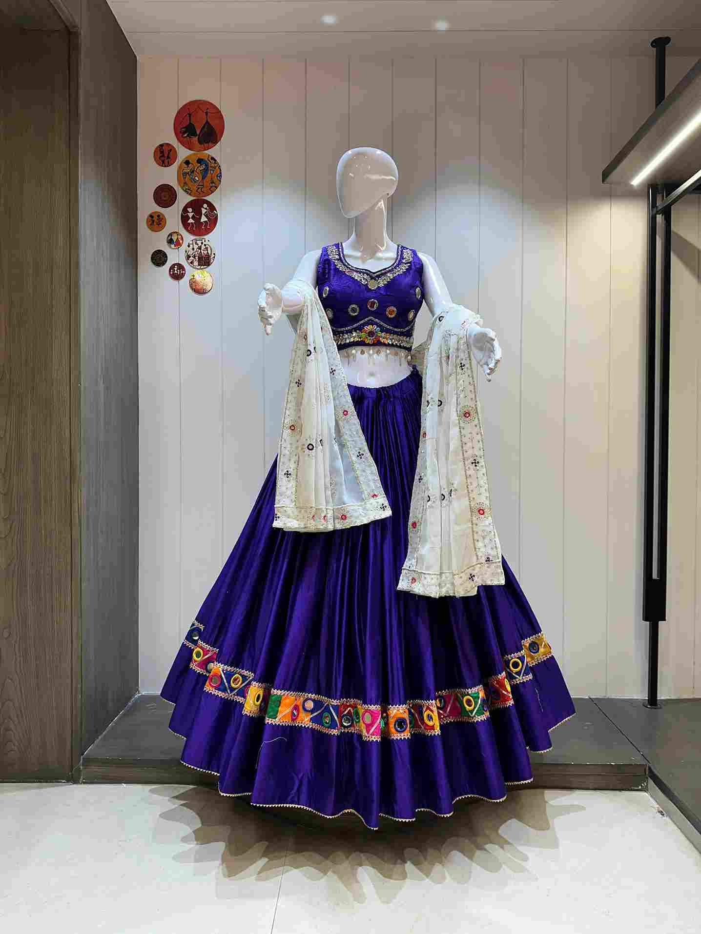 Ah-12 By Fashid Wholesale 01 To 08 Series Navratri Wear Collection Beautiful Stylish Colorful Fancy Party Wear & Occasional Wear Pure Cambric Cotton Lehengas At Wholesale Price