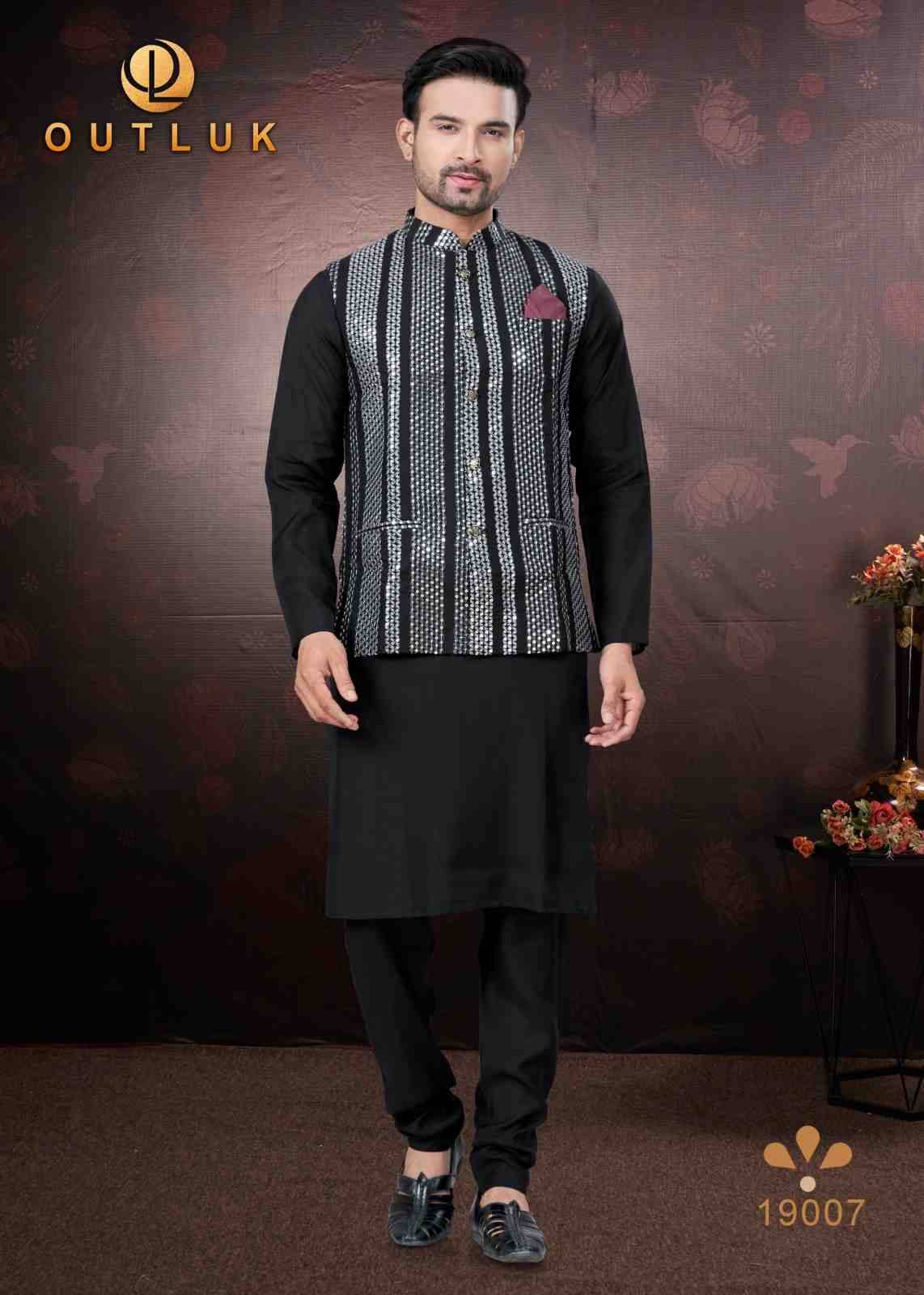 Wedding Collection Vol-19 By Outluk 19001 To 19009 Series Beautiful Colorful Stylish Fancy Casual Wear & Ethnic Wear & Ready To Wear Pure Silk Kurtas With And Jackets At Wholesale Price