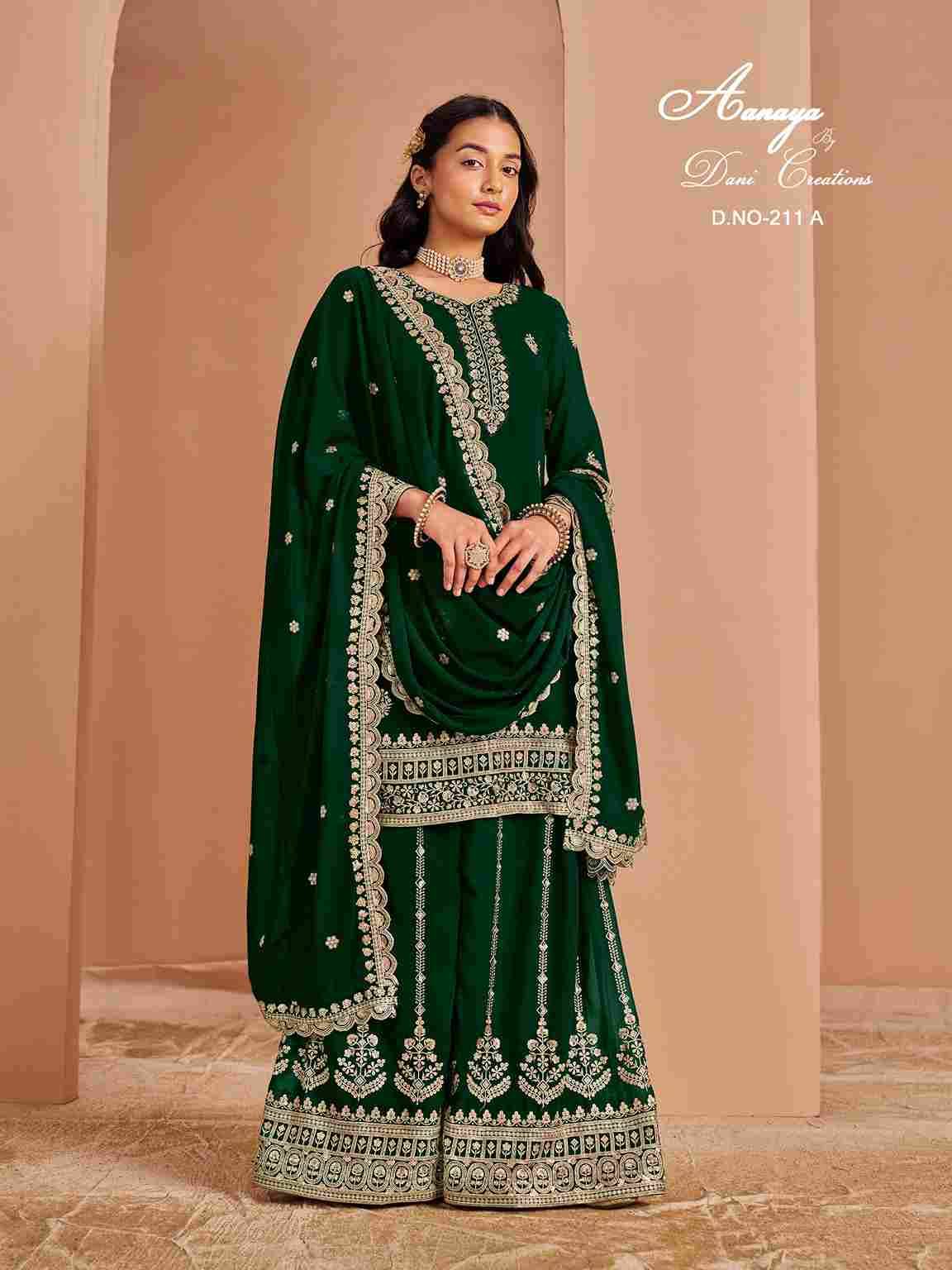 Aanaya Vol-211 By Twisha 211-A To 211-D Series Beautiful Stylish Sharara Suits Fancy Colorful Casual Wear & Ethnic Wear & Ready To Wear Faux Georgette Dresses At Wholesale Price