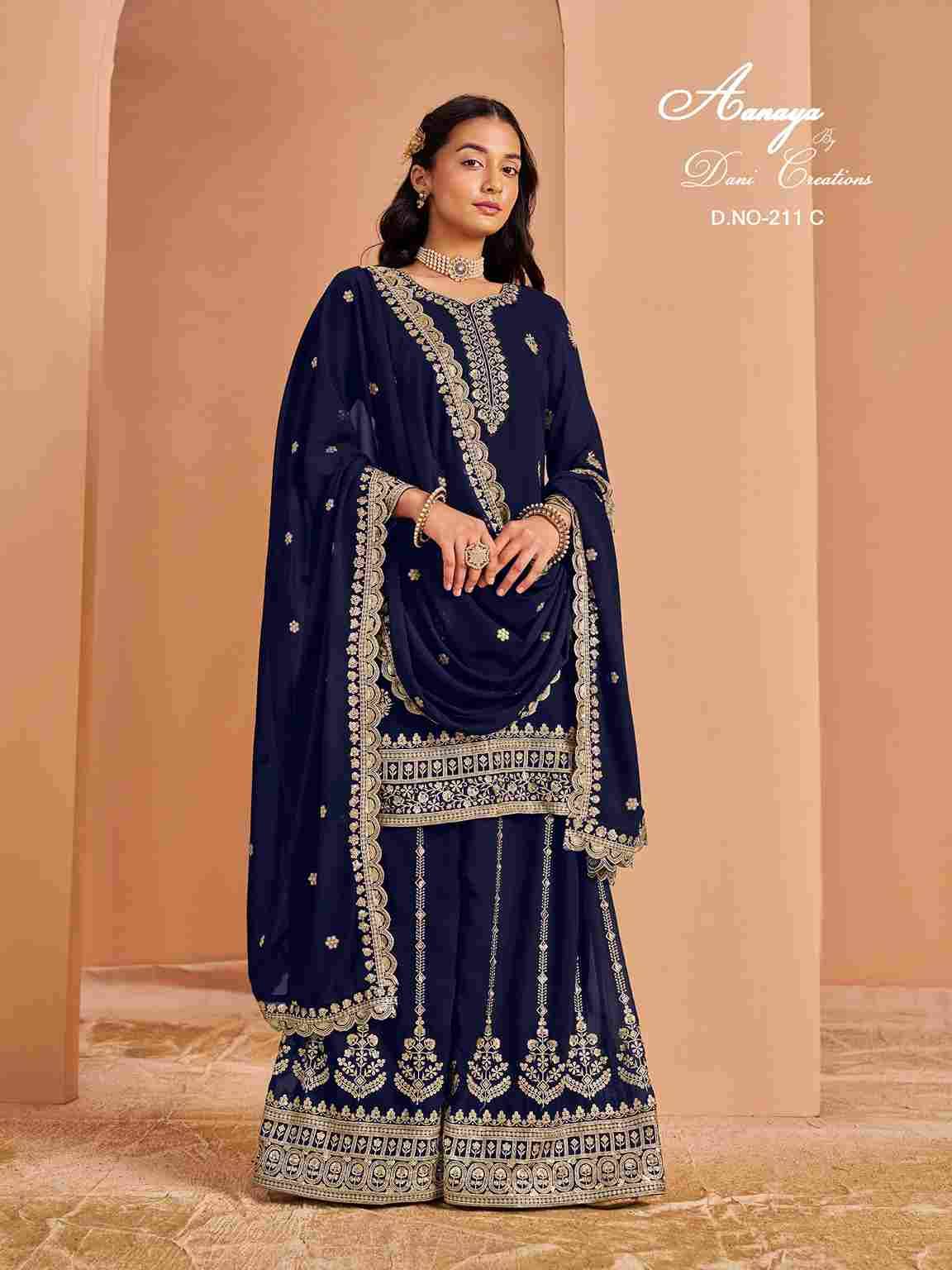 Aanaya Vol-211 By Twisha 211-A To 211-D Series Beautiful Stylish Sharara Suits Fancy Colorful Casual Wear & Ethnic Wear & Ready To Wear Faux Georgette Dresses At Wholesale Price