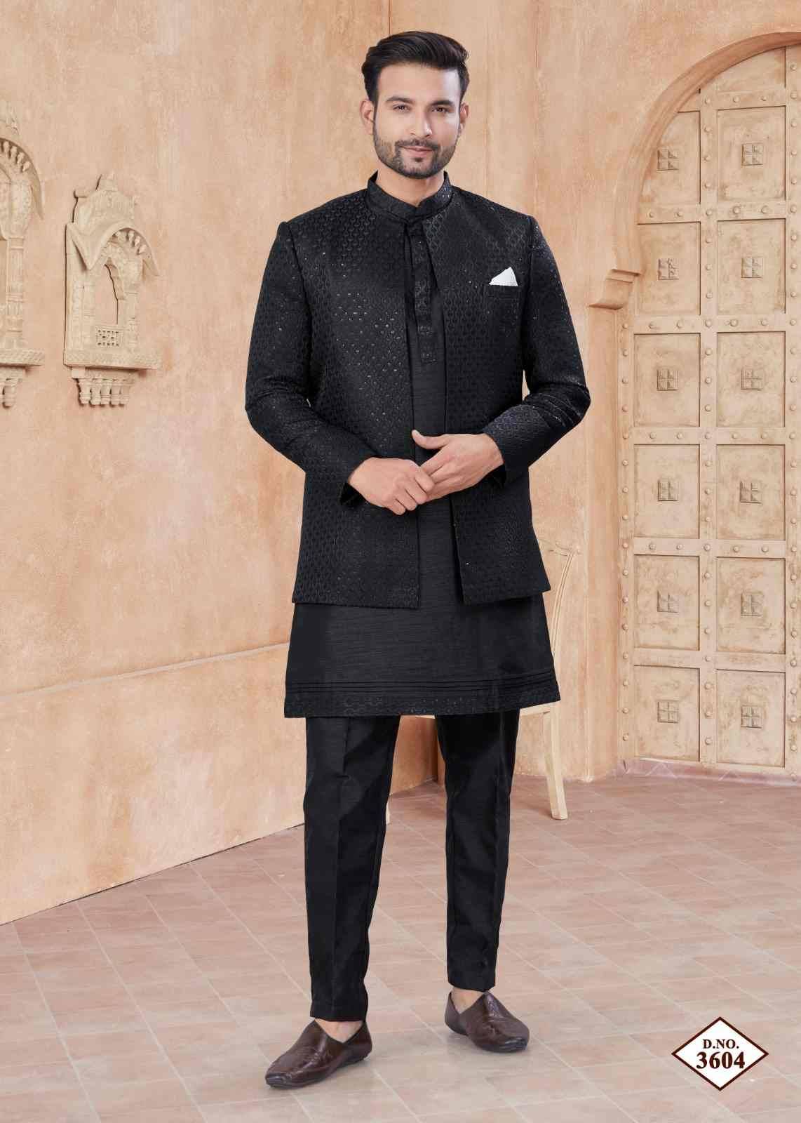 Wedding Collection Vol-36 By Outluk 3601 To 3606 Series Beautiful Colorful Stylish Fancy Casual Wear & Ethnic Wear & Ready To Wear Pure Silk Kurtas With And Jackets At Wholesale Price