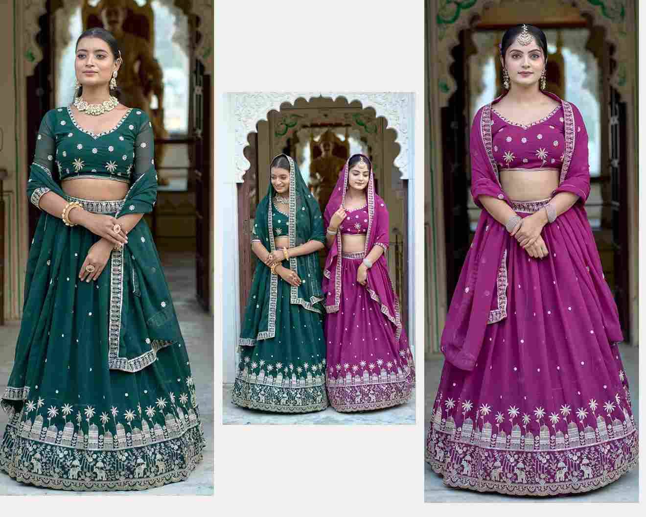 Gr-9023 By Fashid Wholesale 01 To 02 Series Navratri Wear Collection Beautiful Stylish Colorful Fancy Party Wear & Occasional Wear Heavy Georgette Lehengas At Wholesale Price