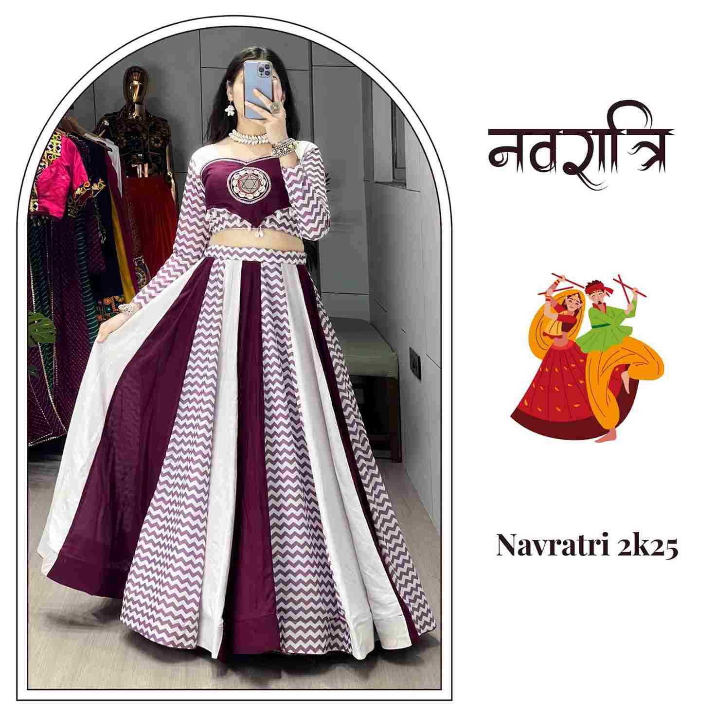 Gr-Gogni By Fashid Wholesale Navratri Wear Collection Beautiful Stylish Colorful Fancy Party Wear & Occasional Wear Pure Rayon Cotton Lehengas At Wholesale Price