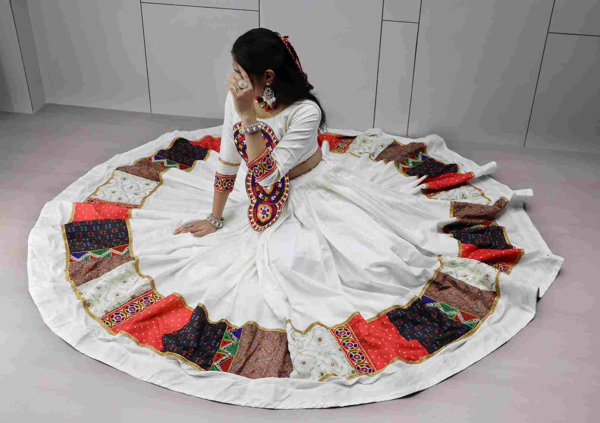 Gr-8054 By Fashid Wholesale Navratri Wear Collection Beautiful Stylish Colorful Fancy Party Wear & Occasional Wear Pure Rayon Cotton Lehengas At Wholesale Price