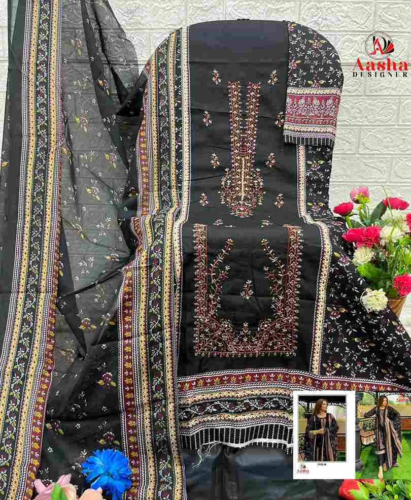 Riwayat Premium By Aasha Designer 1102-A To 1102-C Series Beautiful Pakistani Suits Stylish Fancy Colorful Party Wear & Occasional Wear Pure Cotton Print Dresses At Wholesale Price