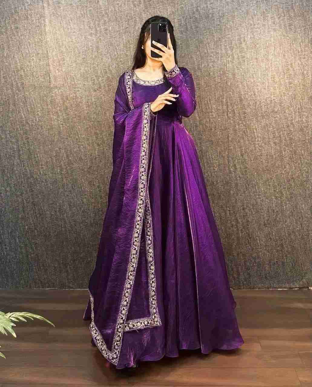 Kl-23 By Fashid Wholesale 01 To 04 Series Designer Beautiful Collection Occasional Wear & Party Wear Heavy Fendy Silk Gowns At Wholesale Price
