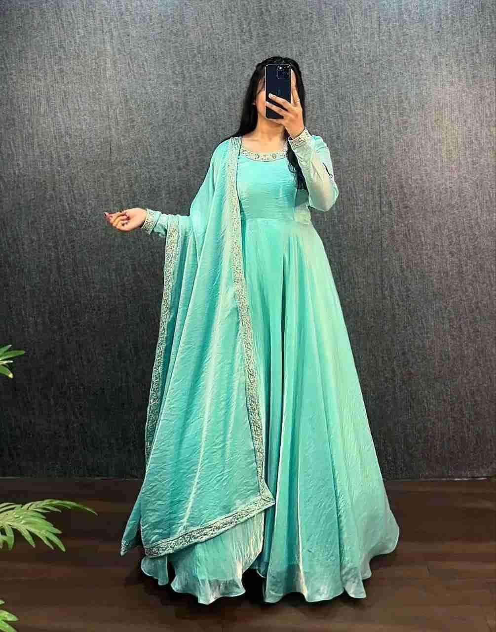 Kl-23 By Fashid Wholesale 01 To 04 Series Designer Beautiful Collection Occasional Wear & Party Wear Heavy Fendy Silk Gowns At Wholesale Price