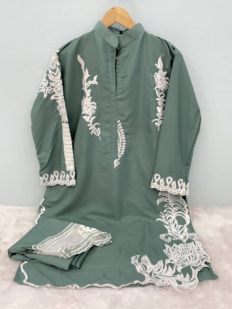 Maryams 187 Colours Kl By Maryams 187-A To 187-C Series Pakistani Suits Beautiful Fancy Colorful Stylish Party Wear & Occasional Wear Heavy French Crepe Embroidery Dresses At Wholesale Price