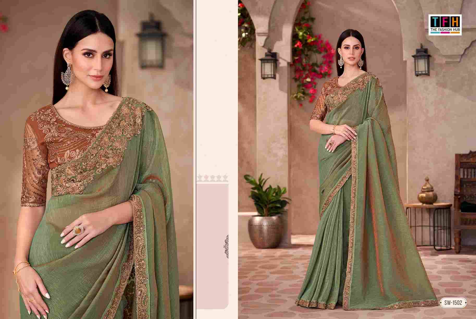 Sandalwood Vol-15 By TFH 1501 To 1518 Series Indian Traditional Wear Collection Beautiful Stylish Fancy Colorful Party Wear & Occasional Wear Chiffon/Georgette/Silk Sarees At Wholesale Price