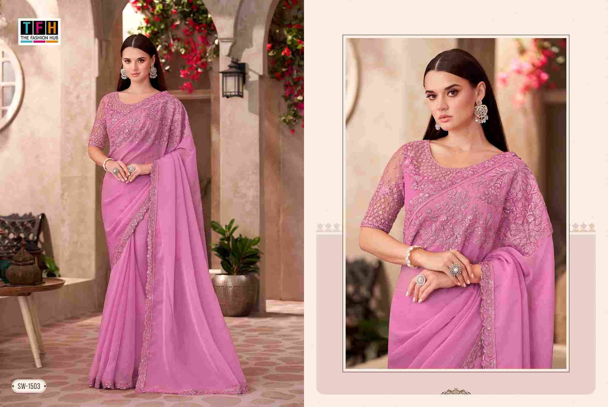 Sandalwood Vol-15 By TFH 1501 To 1518 Series Indian Traditional Wear Collection Beautiful Stylish Fancy Colorful Party Wear & Occasional Wear Chiffon/Georgette/Silk Sarees At Wholesale Price