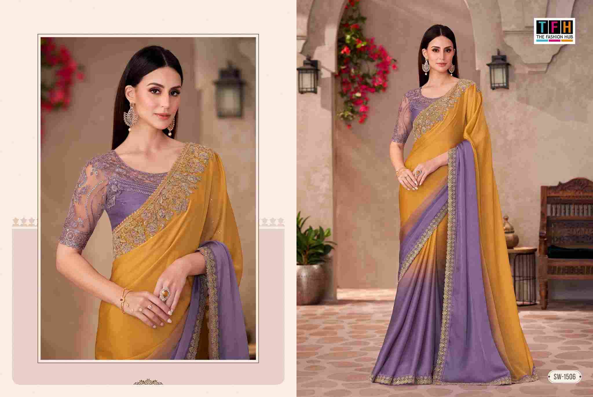 Sandalwood Vol-15 By TFH 1501 To 1518 Series Indian Traditional Wear Collection Beautiful Stylish Fancy Colorful Party Wear & Occasional Wear Chiffon/Georgette/Silk Sarees At Wholesale Price