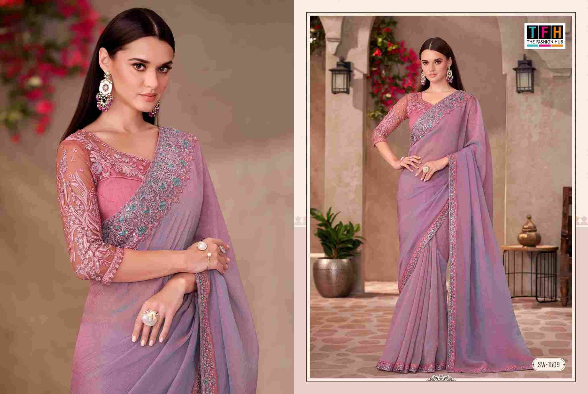 Sandalwood Vol-15 By TFH 1501 To 1518 Series Indian Traditional Wear Collection Beautiful Stylish Fancy Colorful Party Wear & Occasional Wear Chiffon/Georgette/Silk Sarees At Wholesale Price