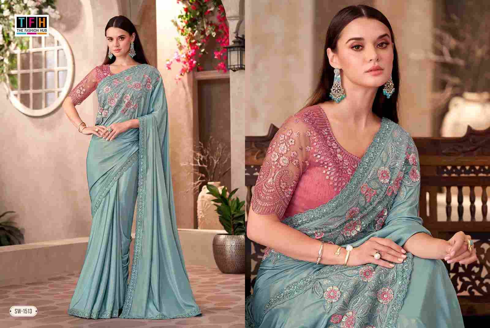 Sandalwood Vol-15 By TFH 1501 To 1518 Series Indian Traditional Wear Collection Beautiful Stylish Fancy Colorful Party Wear & Occasional Wear Chiffon/Georgette/Silk Sarees At Wholesale Price
