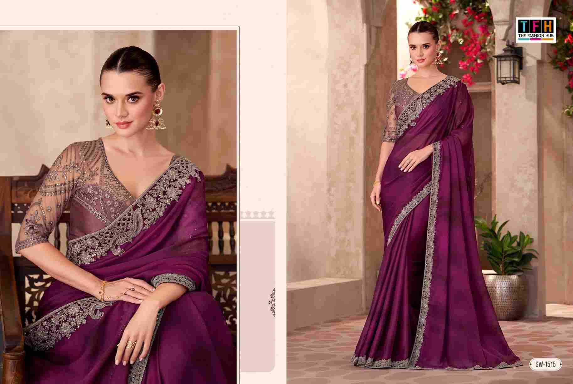 Sandalwood Vol-15 By TFH 1501 To 1518 Series Indian Traditional Wear Collection Beautiful Stylish Fancy Colorful Party Wear & Occasional Wear Chiffon/Georgette/Silk Sarees At Wholesale Price