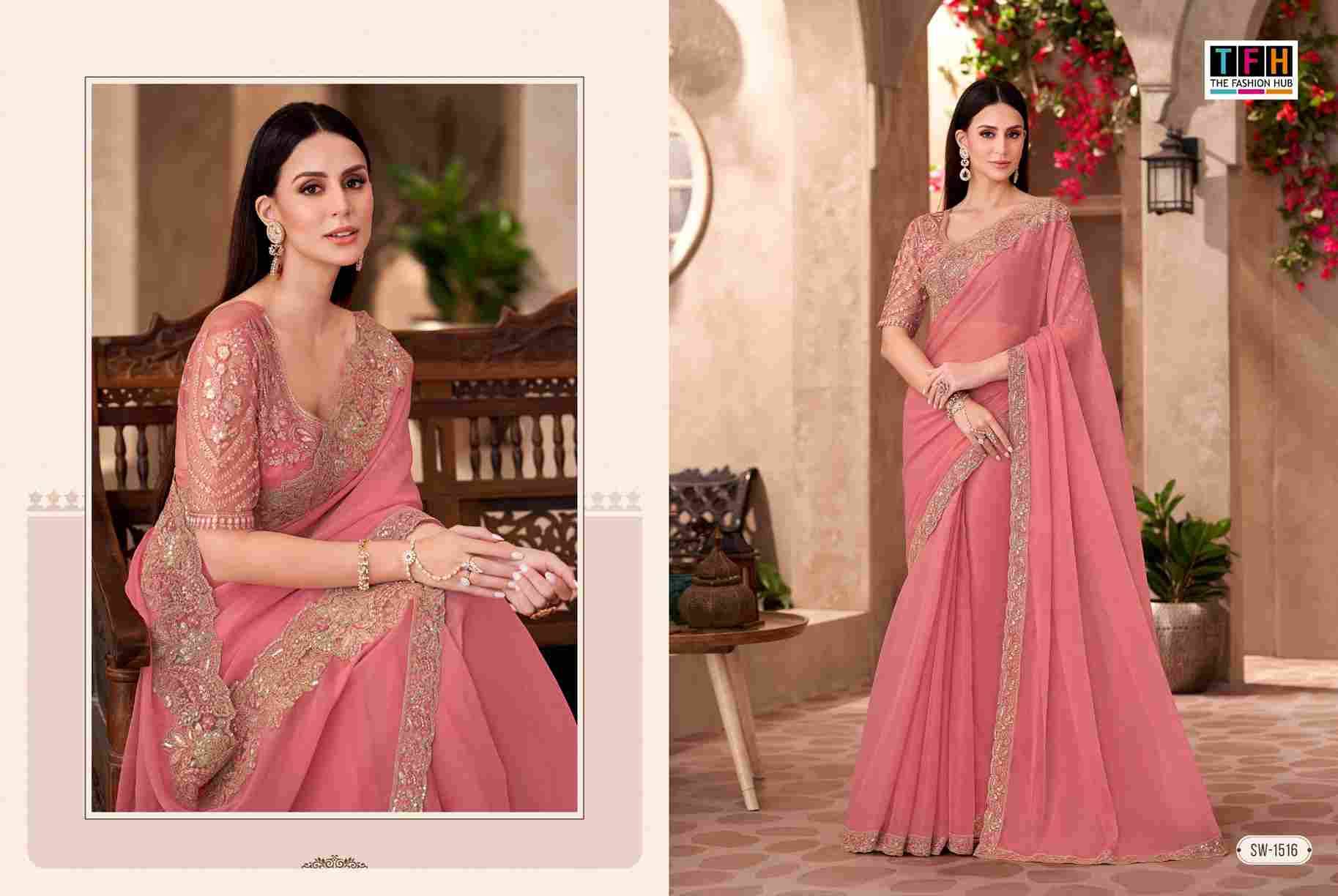 Sandalwood Vol-15 By TFH 1501 To 1518 Series Indian Traditional Wear Collection Beautiful Stylish Fancy Colorful Party Wear & Occasional Wear Chiffon/Georgette/Silk Sarees At Wholesale Price