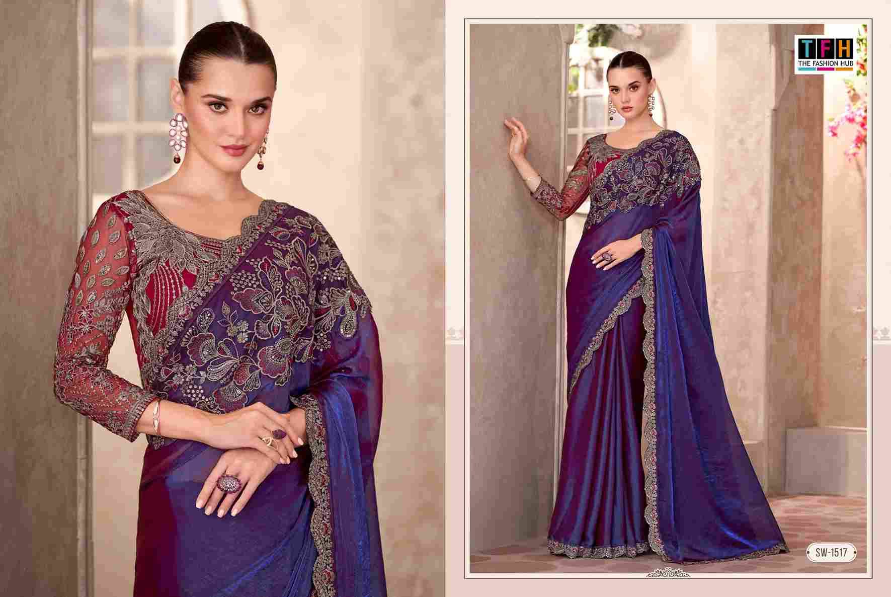 Sandalwood Vol-15 By TFH 1501 To 1518 Series Indian Traditional Wear Collection Beautiful Stylish Fancy Colorful Party Wear & Occasional Wear Chiffon/Georgette/Silk Sarees At Wholesale Price