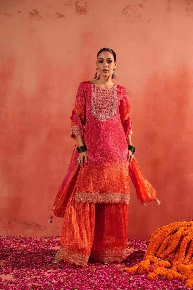 Kl-14 By Fashid Wholesale Beautiful Sharara Suits Colorful Stylish Fancy Casual Wear & Ethnic Wear Pure Chinnon Silk Dresses At Wholesale Price