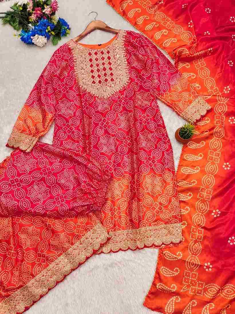 Kl-14 By Fashid Wholesale Beautiful Sharara Suits Colorful Stylish Fancy Casual Wear & Ethnic Wear Pure Chinnon Silk Dresses At Wholesale Price