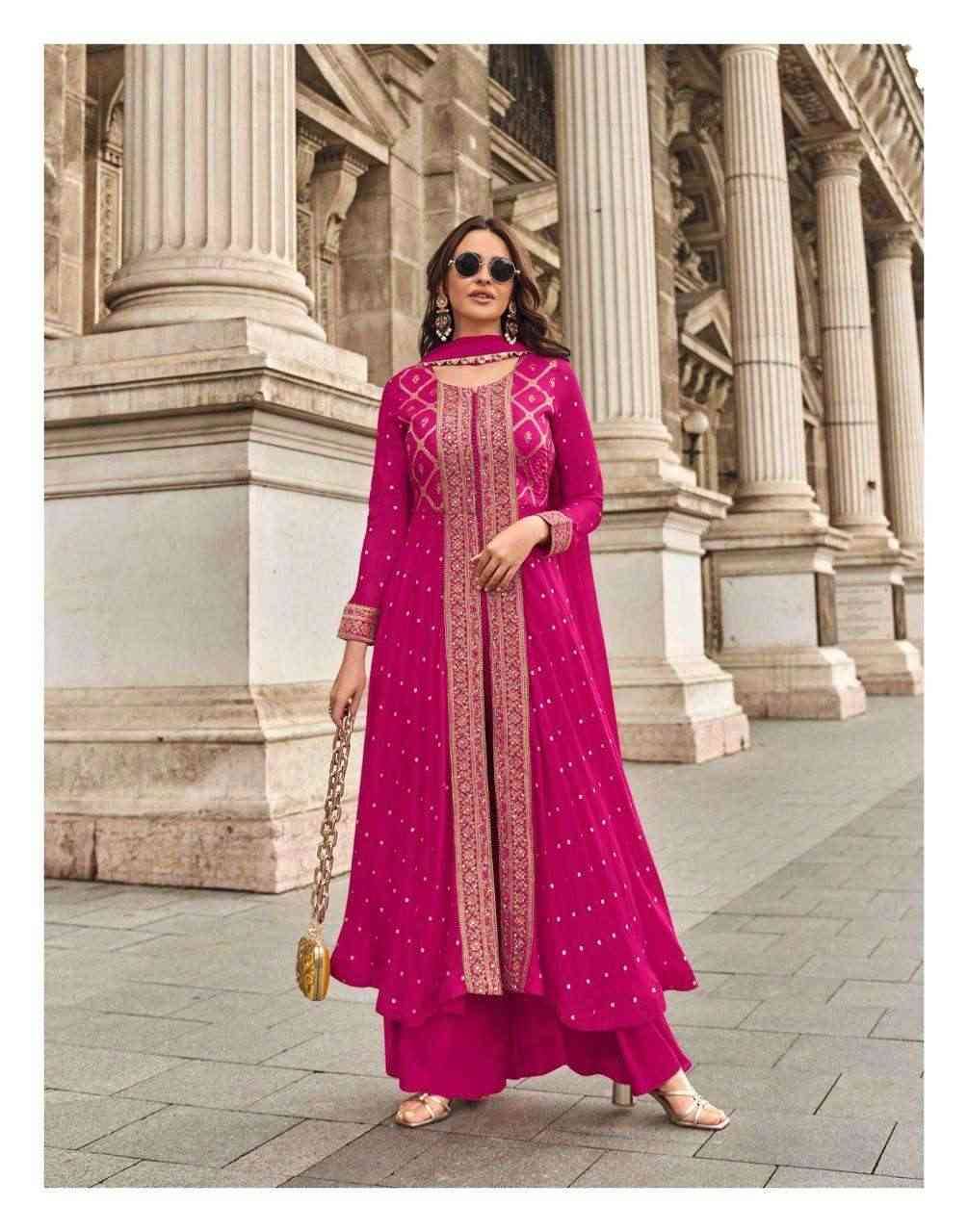 Rangreza By Sayuri 5598 To 5600 Series Beautiful Sharara Suits Colorful Stylish Fancy Casual Wear & Ethnic Wear Viscose Jacquard Silk Embroidery Dresses At Wholesale Price
