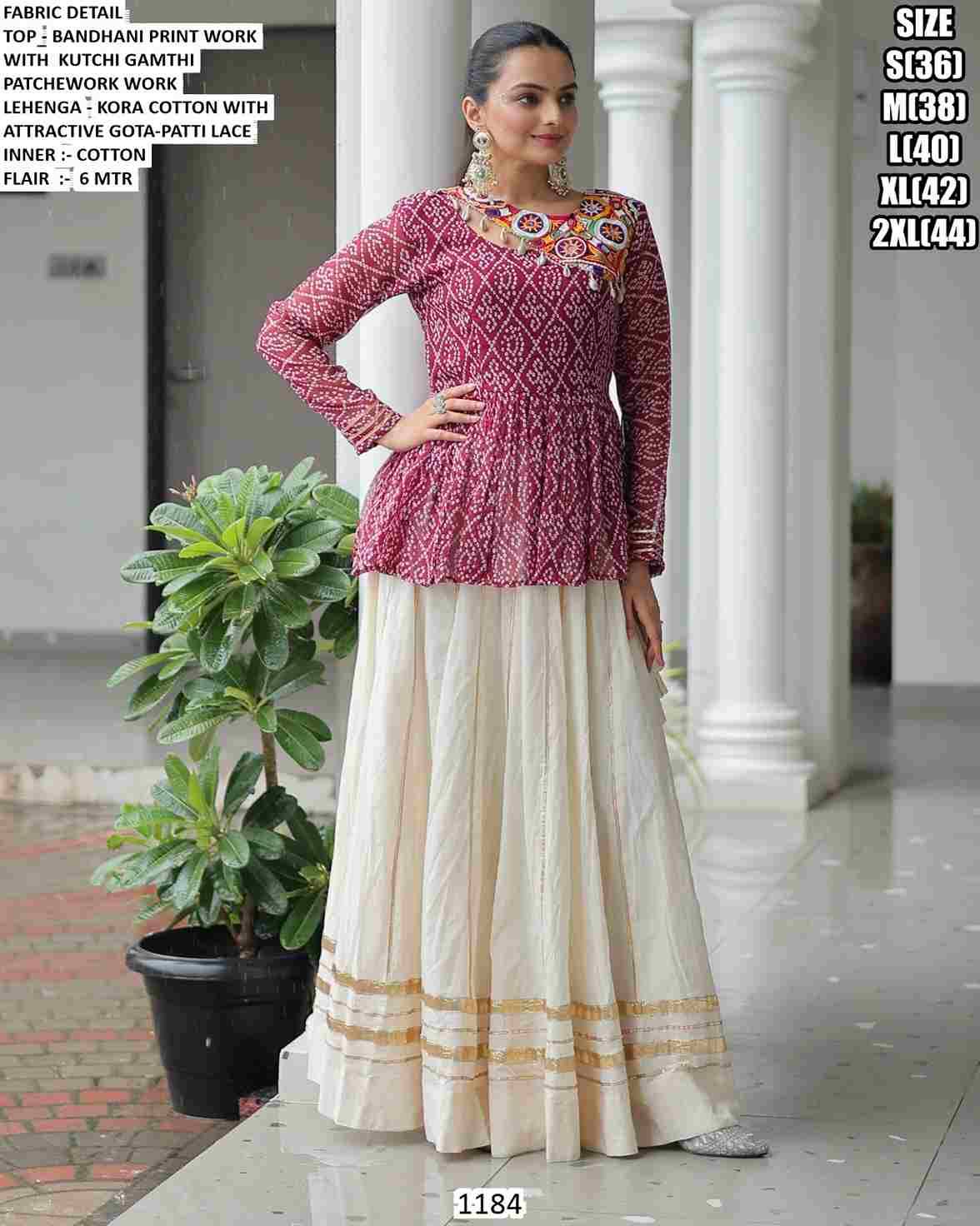 1184 By Fashid Wholesale 1184-A To 1184-C Series Festive Wear Collection Beautiful Stylish Colorful Fancy Party Wear & Occasional Wear Kora Cotton Lehengas At Wholesale Price