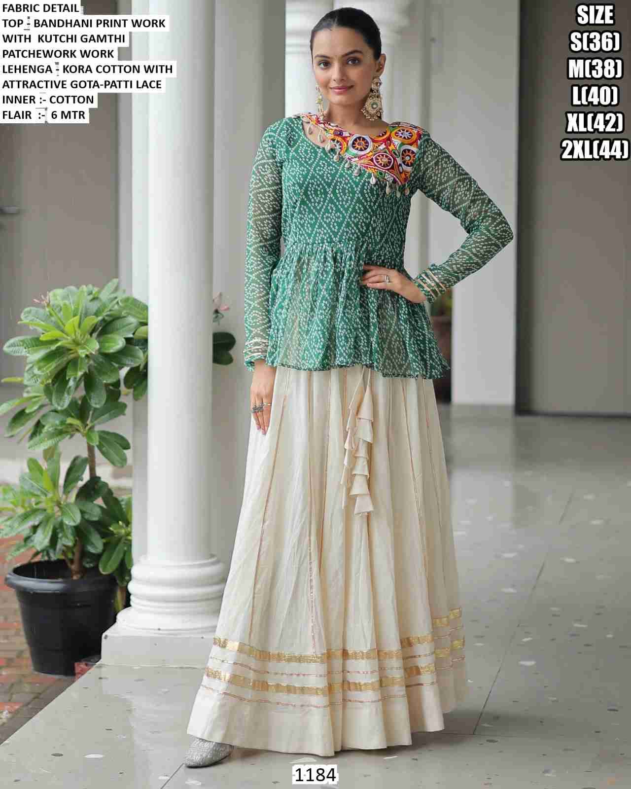 1184 By Fashid Wholesale 1184-A To 1184-C Series Festive Wear Collection Beautiful Stylish Colorful Fancy Party Wear & Occasional Wear Kora Cotton Lehengas At Wholesale Price