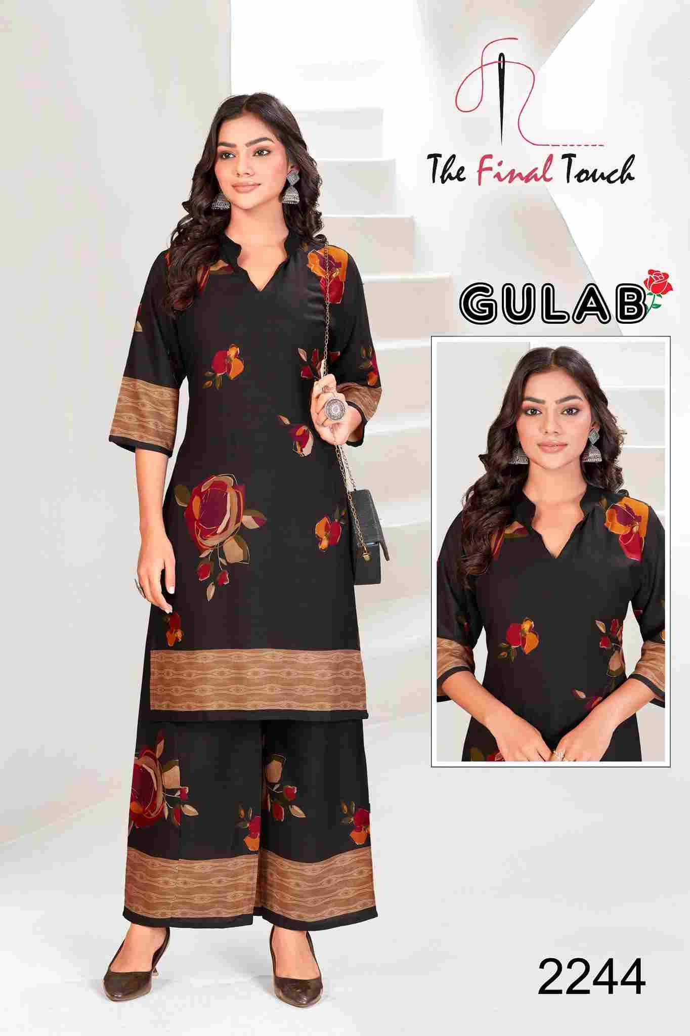 Gulab By The Final Touch 2240 To 2253 Series Designer Stylish Fancy Colorful Beautiful Party Wear & Ethnic Wear Collection Rayon Print Co-Ord At Wholesale Price