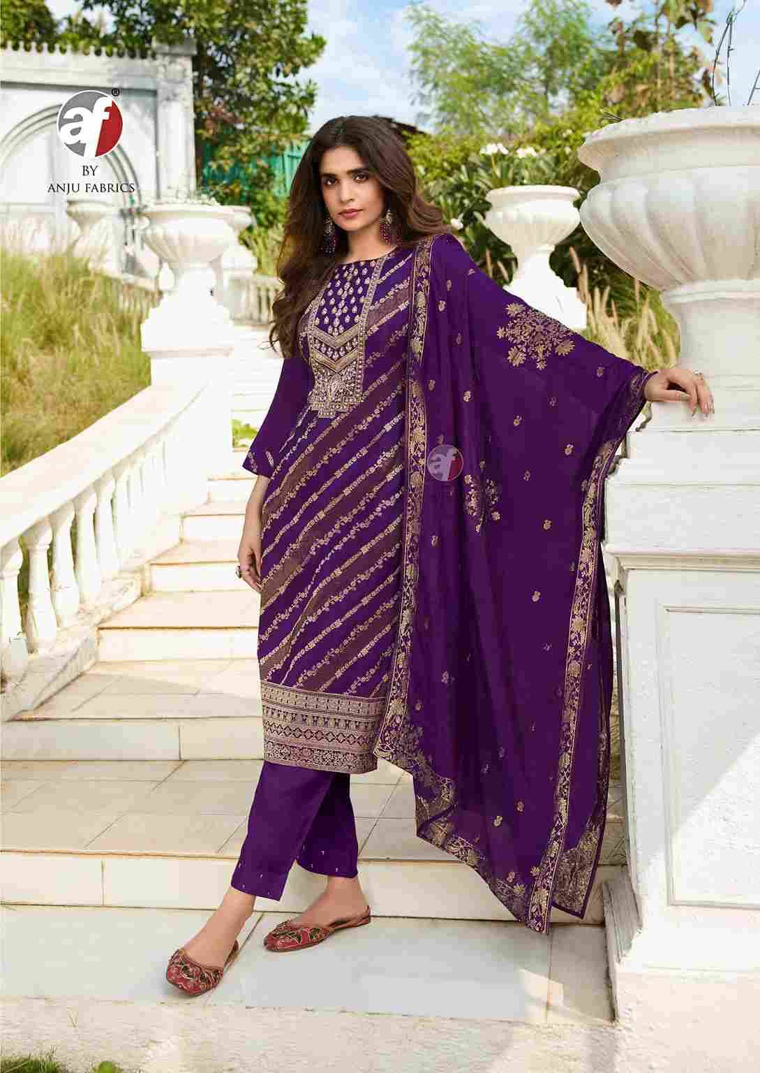 Zari By Anju Fabrics 4081 To 4084 Series Designer Festive Suits Collection Beautiful Stylish Fancy Colorful Party Wear & Occasional Wear Dola Silk Jacquard Dresses At Wholesale Price