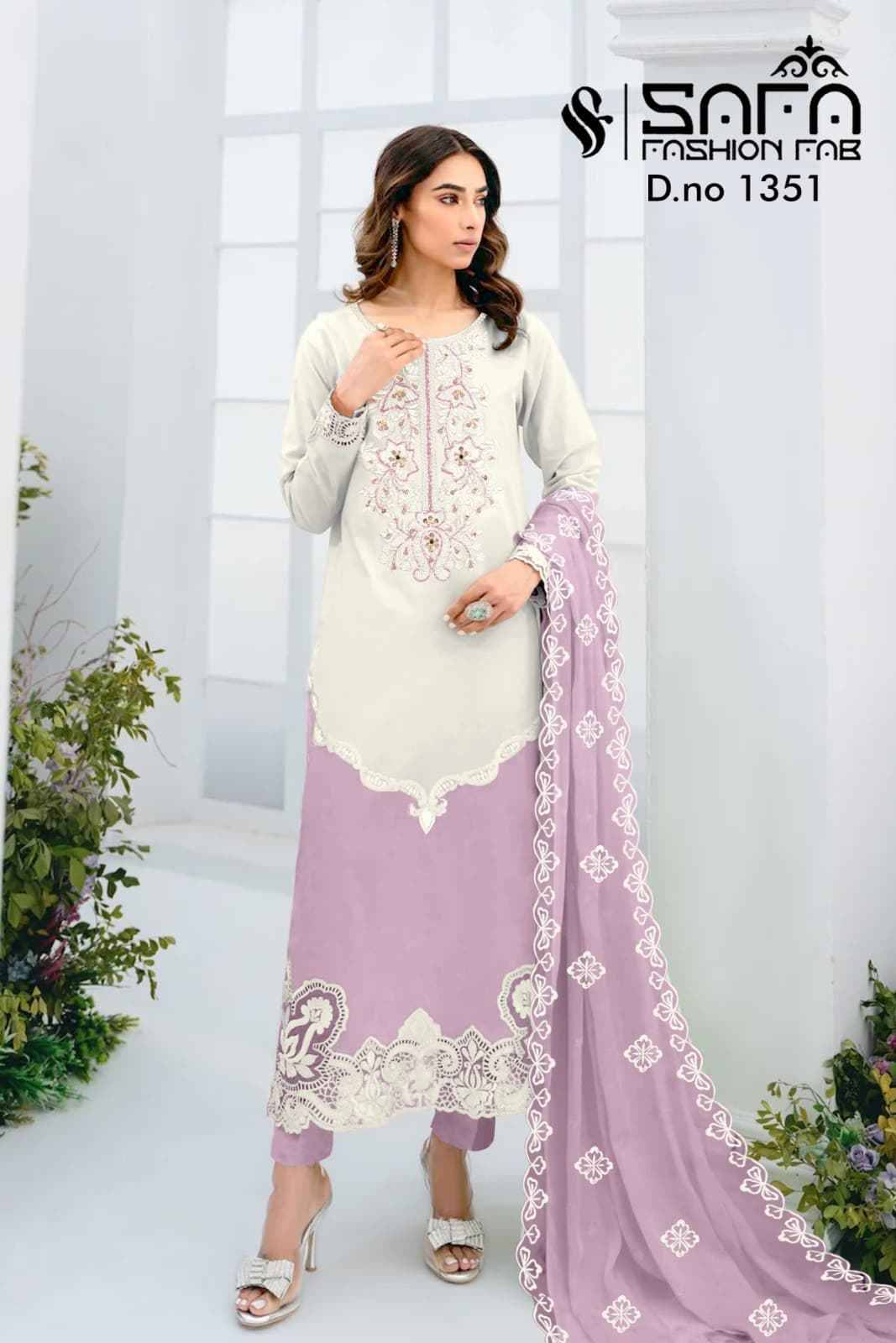 Safa 1351 Colours By Safa Fashion 1351-A To 1351-C Series Designer Stylish Fancy Colorful Beautiful Party Wear & Ethnic Wear Collection Georgette Dresses At Wholesale Price