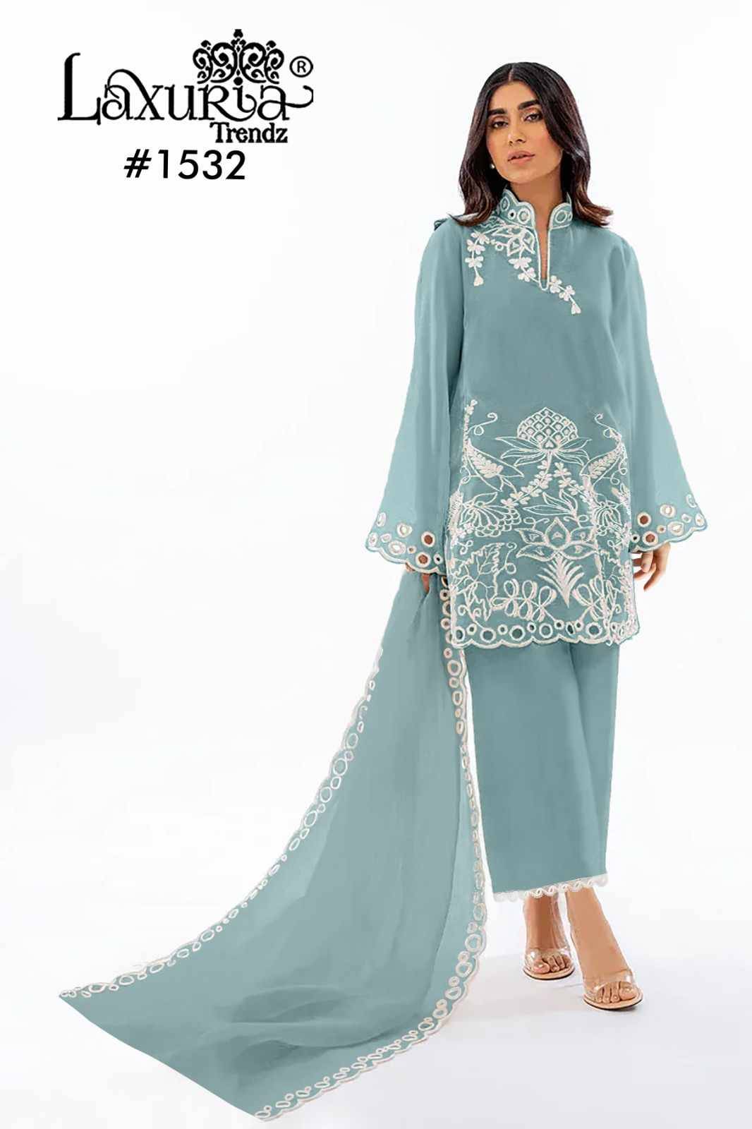 Luxuria Trendz 1532 Colours By Luxuria 1532-A To 1532-B Series Beautiful Pakistani Suits Colorful Stylish Fancy Casual Wear & Ethnic Wear Fancy Dresses At Wholesale Price