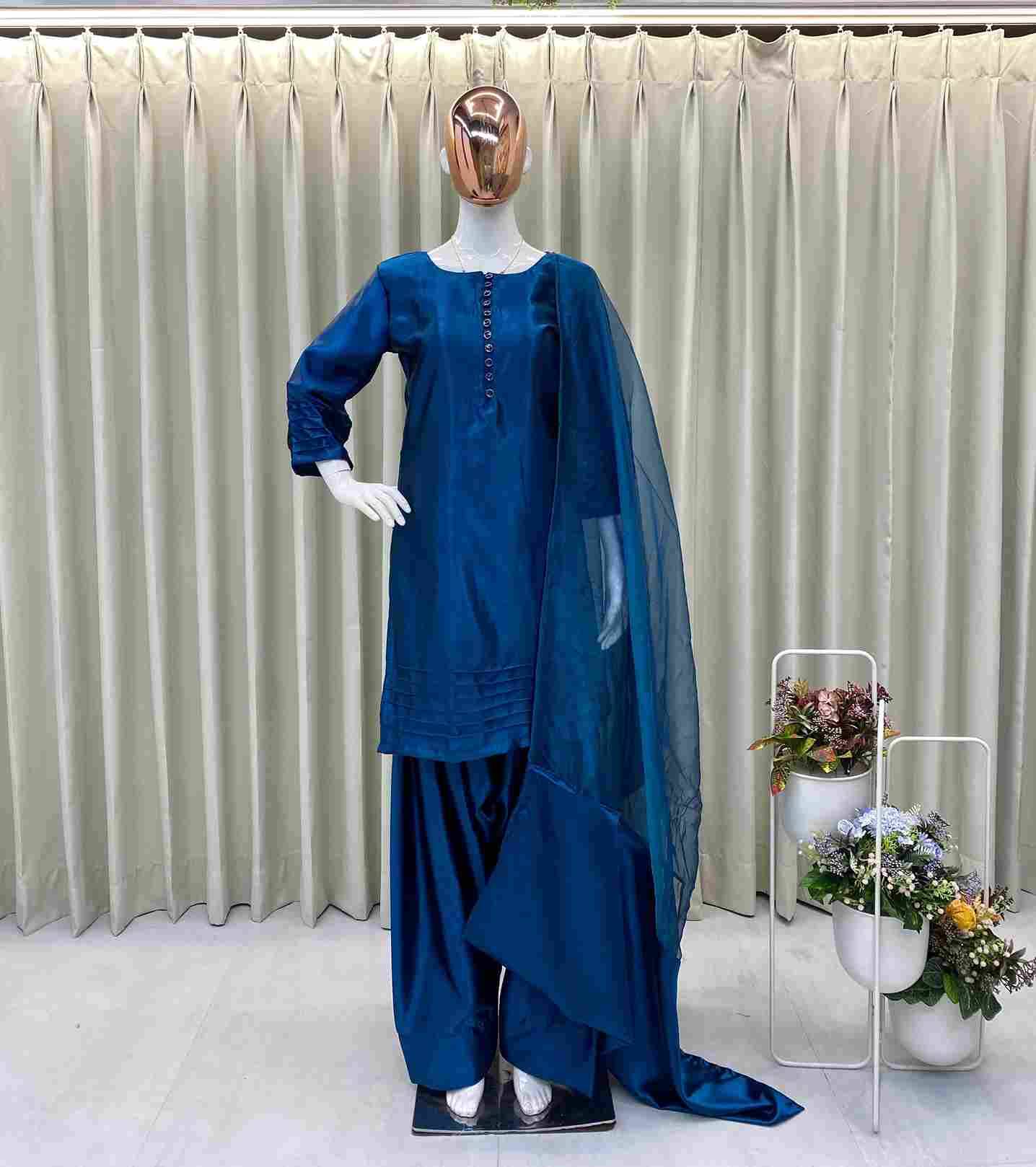 Be-345 By Fashid Wholesale Beautiful Suits Colorful Stylish Fancy Casual Wear & Ethnic Wear Moss Satin Dresses At Wholesale Price