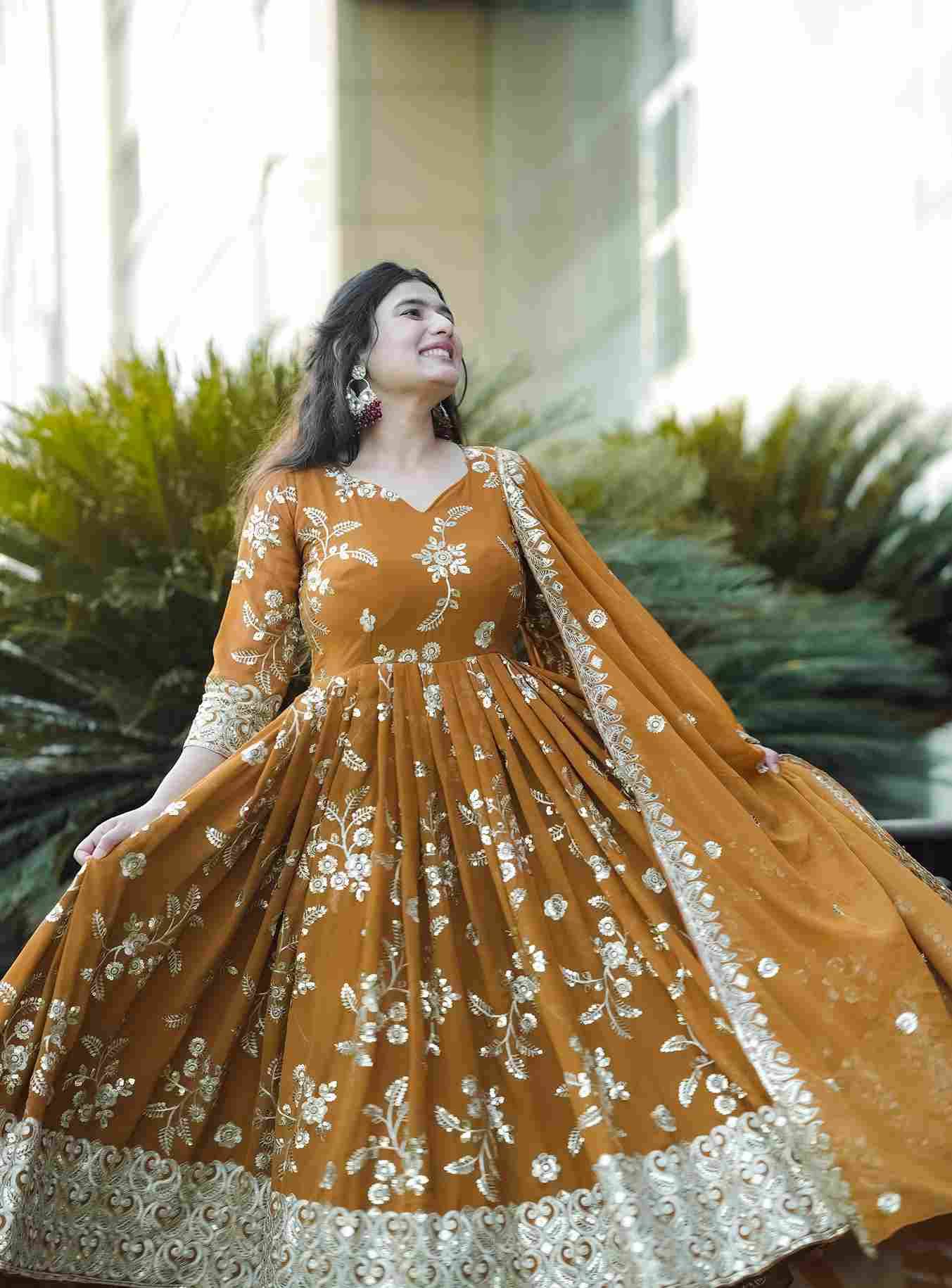 Sf-1042 By Fashid Wholesale Beautiful Suits Colorful Stylish Fancy Casual Wear & Ethnic Wear Heavy Faux Georgette Dresses At Wholesale Price
