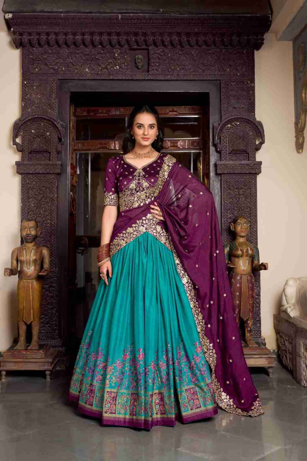 Sf-Yashodha By Fashid Wholesale 01 To 04 Series Navratri Wear Collection Beautiful Stylish Colorful Fancy Party Wear & Occasional Wear Tussar Silk Lehengas At Wholesale Price