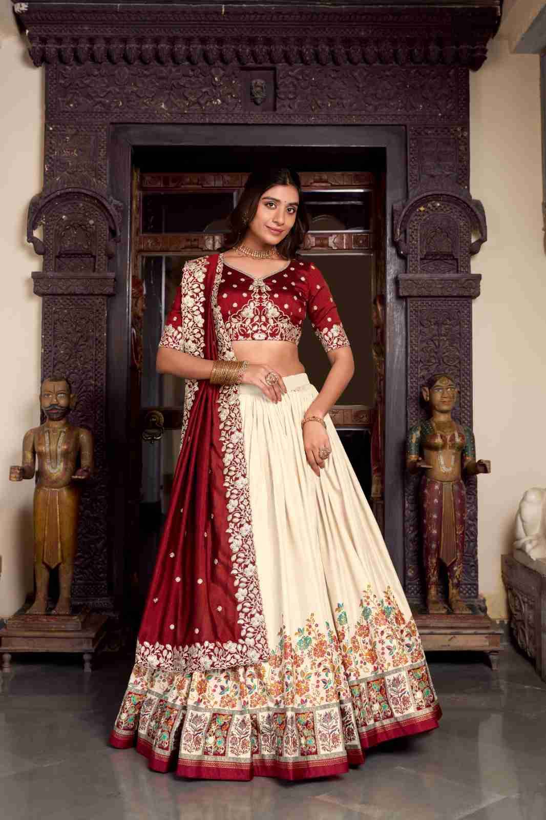 Sf-Yashodha By Fashid Wholesale 01 To 04 Series Navratri Wear Collection Beautiful Stylish Colorful Fancy Party Wear & Occasional Wear Tussar Silk Lehengas At Wholesale Price